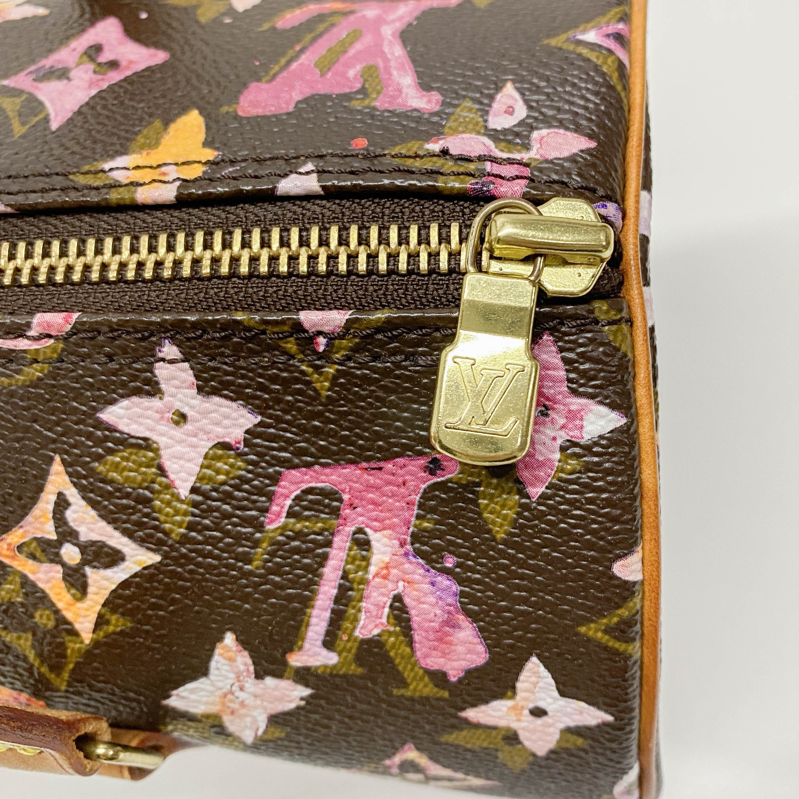 Papillon Watercolor Monogram Hand Bag