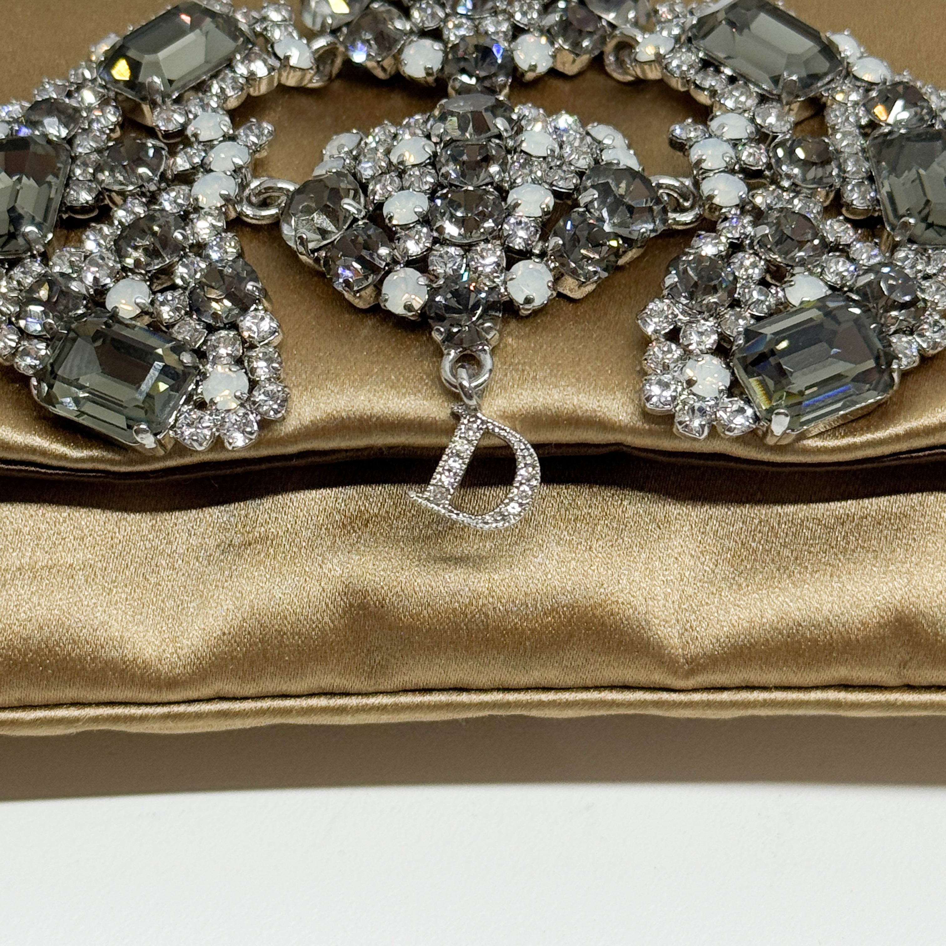 Gold Satin Clutch/Crossbody Bag