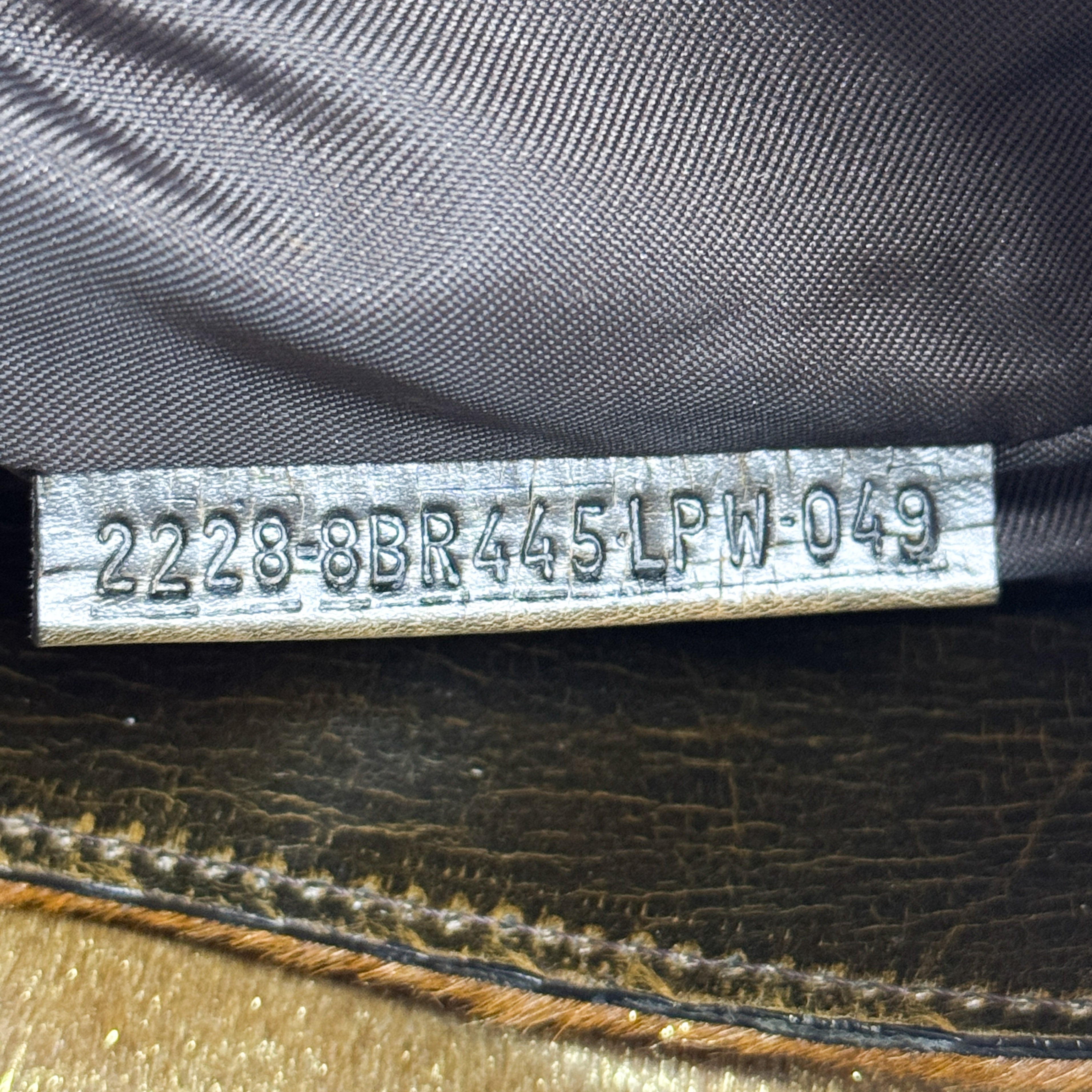 Chef Gold Pony Hair Shoulder Bag