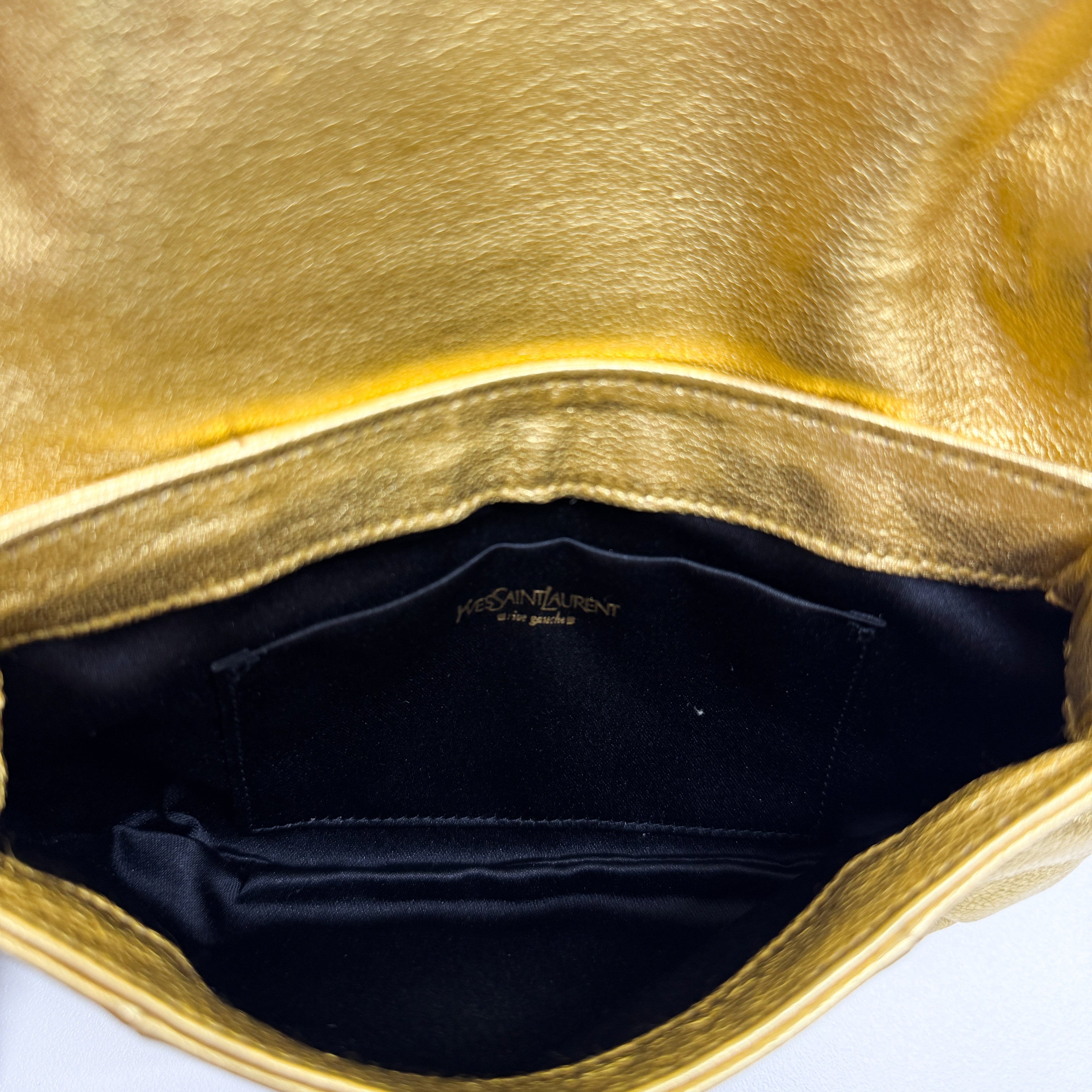 Vintage Mini Gold Leather Hand Bag