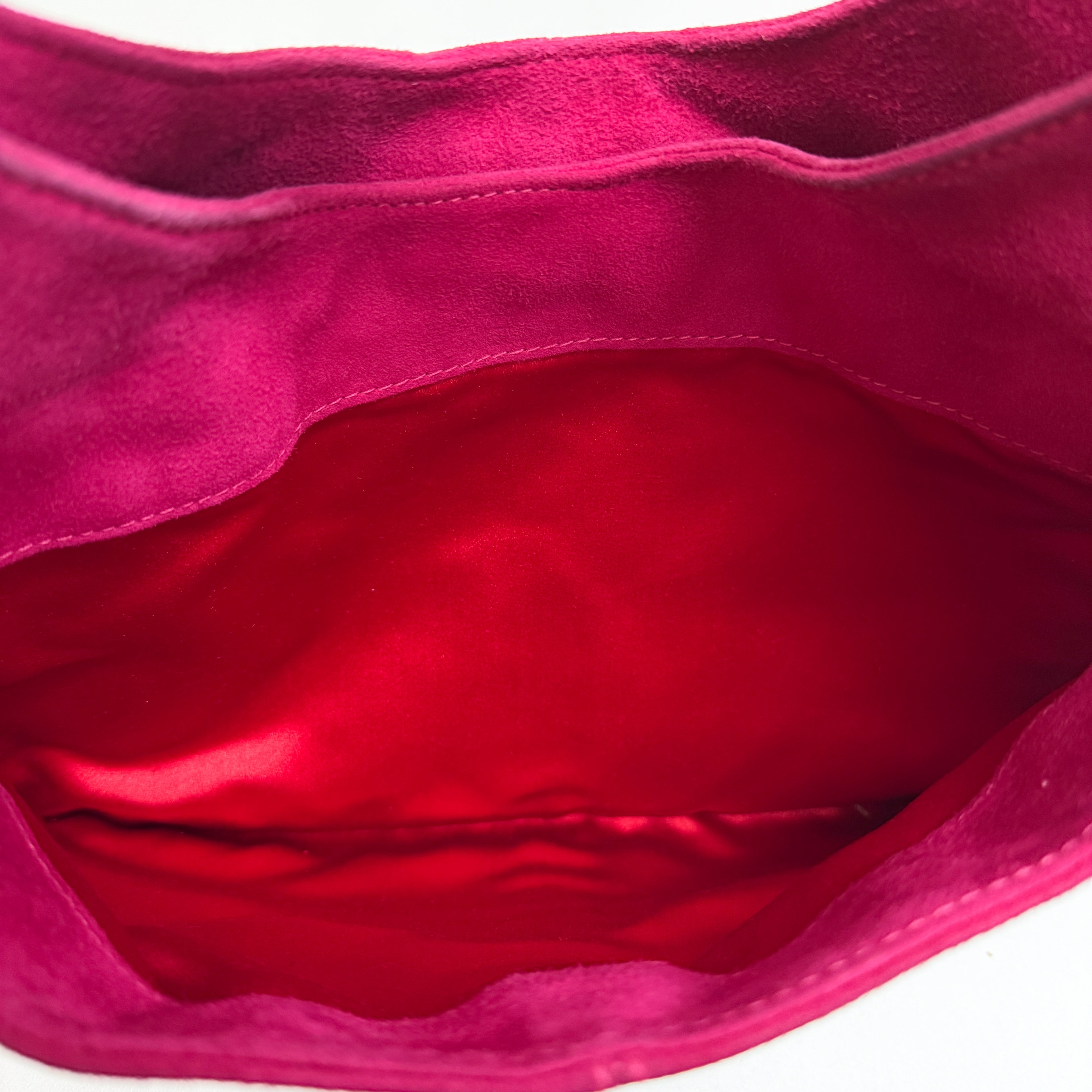 Mamma Baguette Pink Suede Shoulder Bag