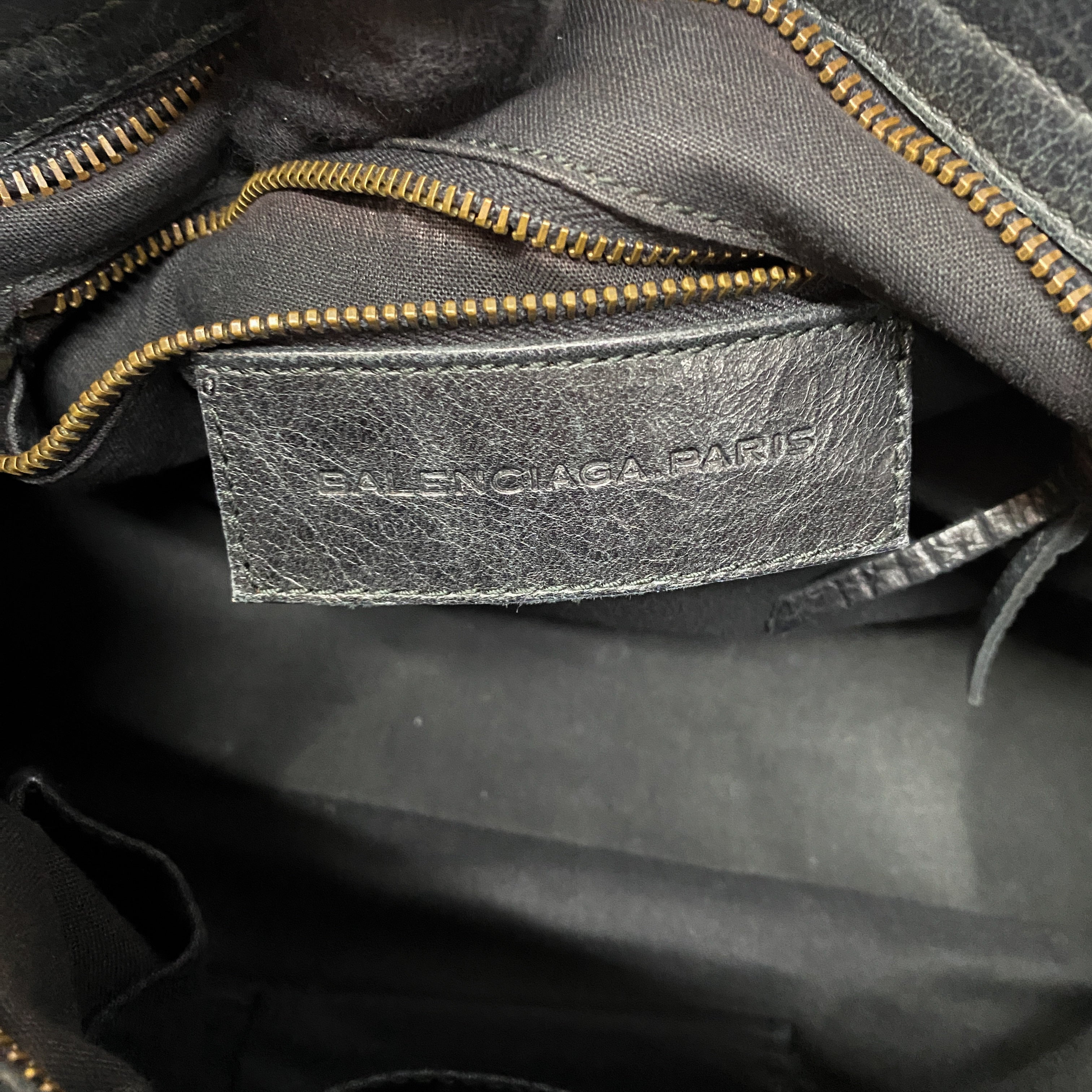 The Town Black Leather Two Way Bag