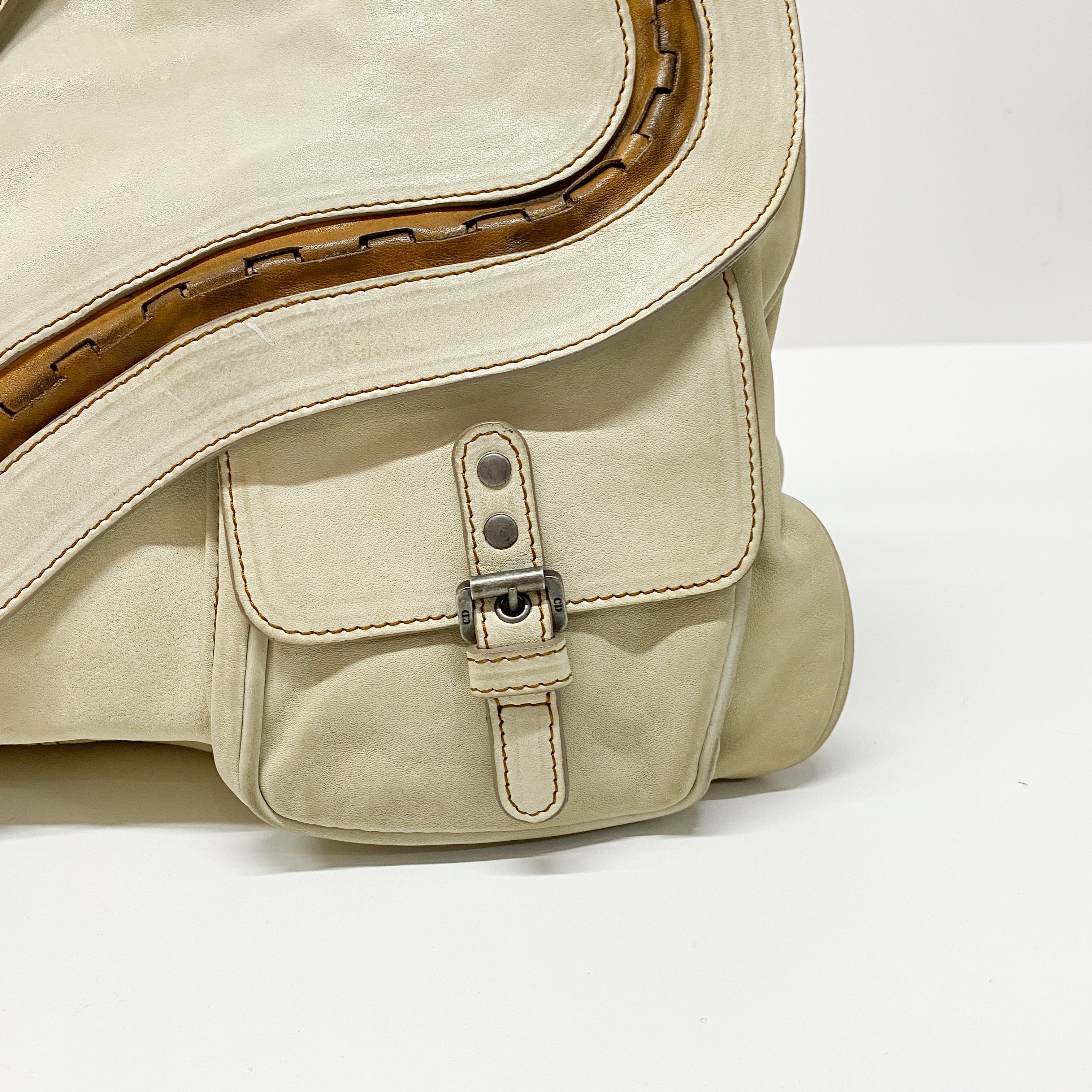 Gaucho Beige Leather Shoulder Bag