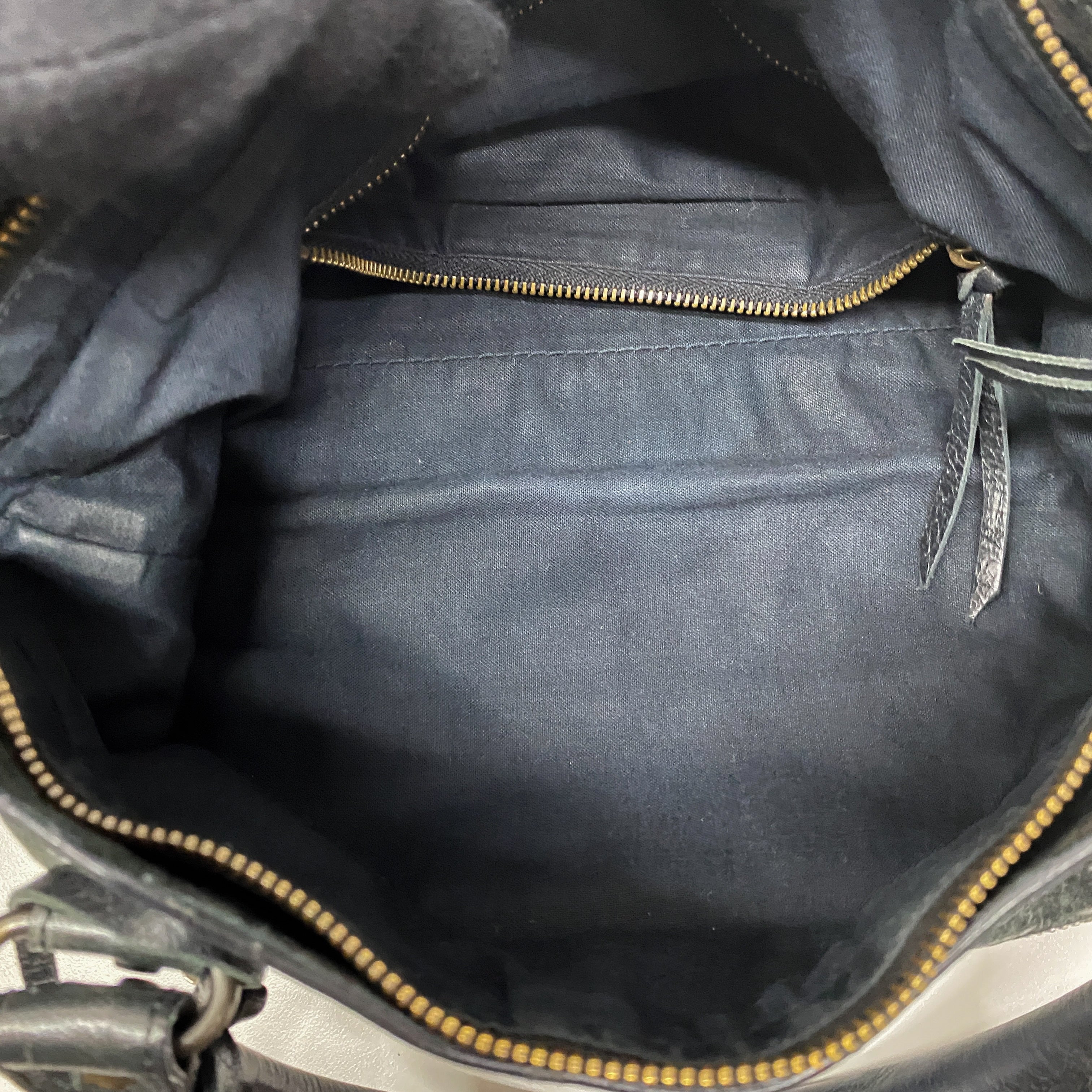 Mini City Black Calfskin Leather Two Way Bag