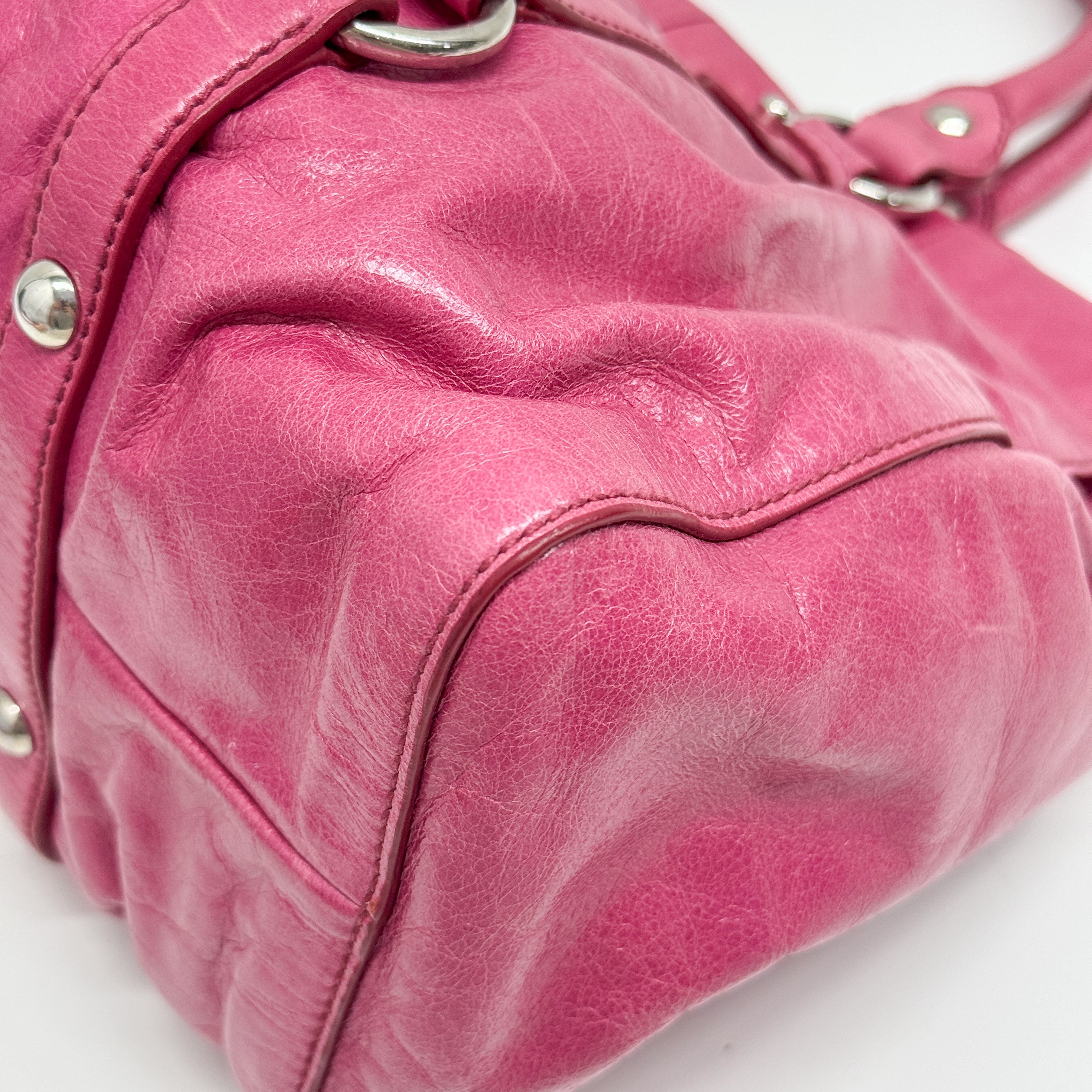 Vitello Bauletto Calfskin Leather Two Way Bag