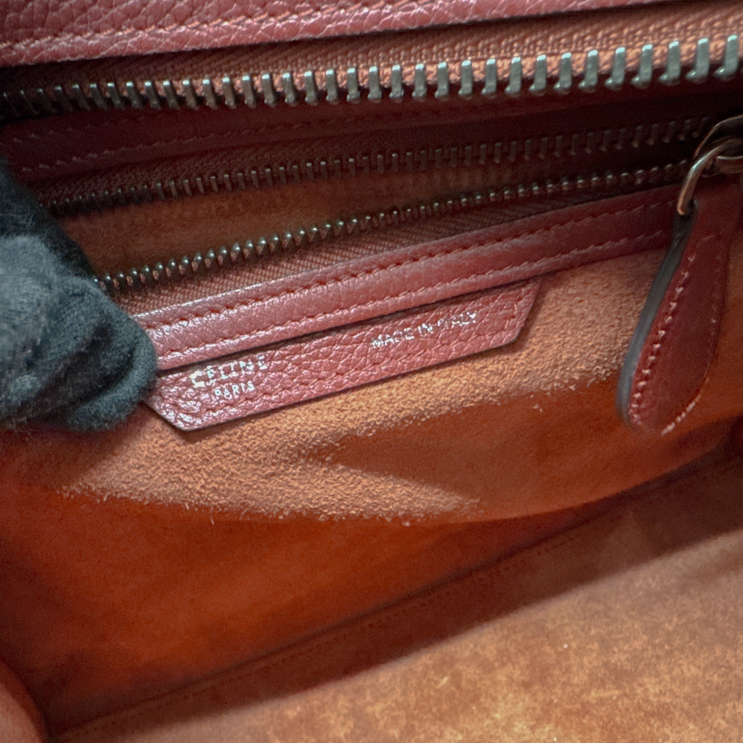 Vintage Red Leather Hand Bag