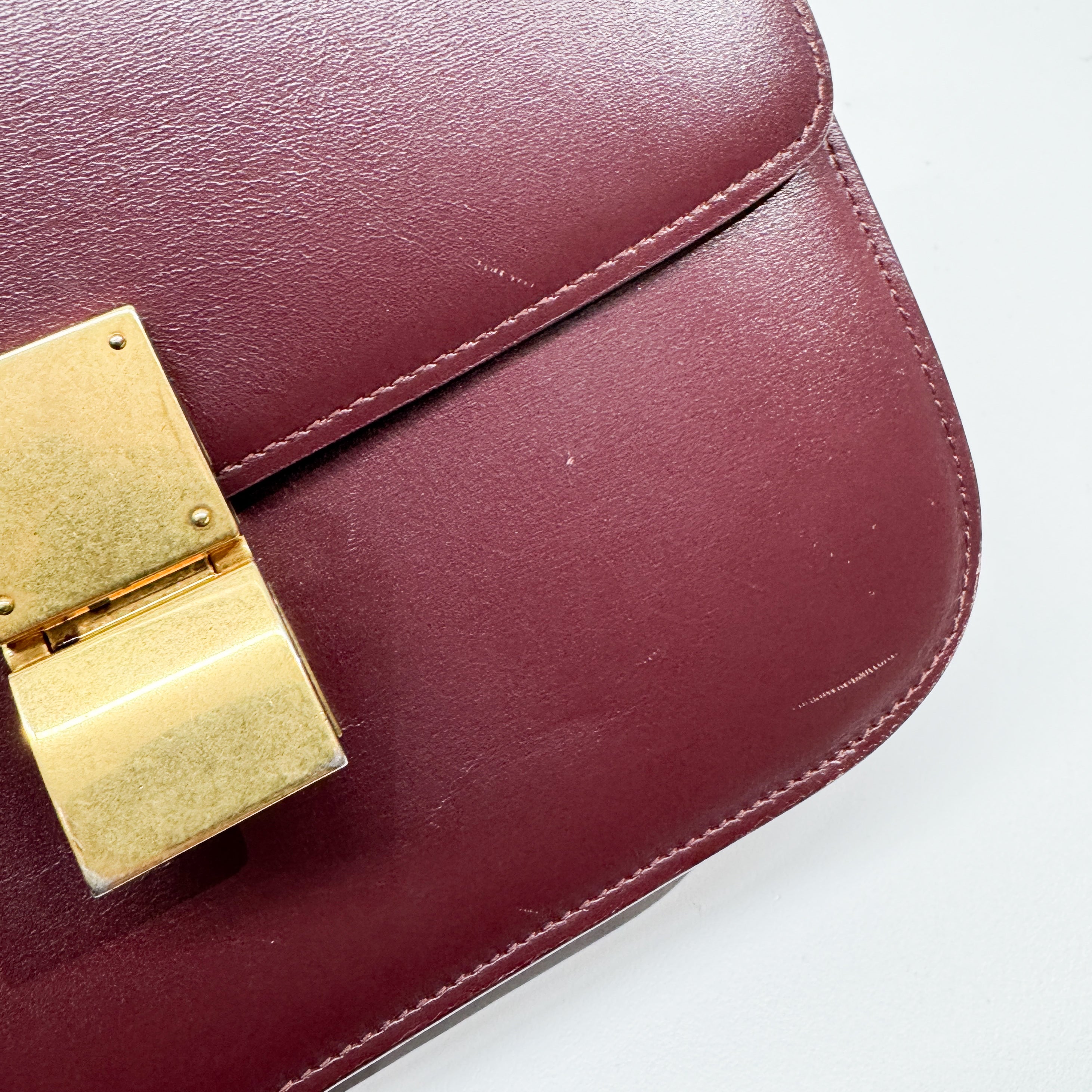 Vintage Red Leather Shoulder Bag