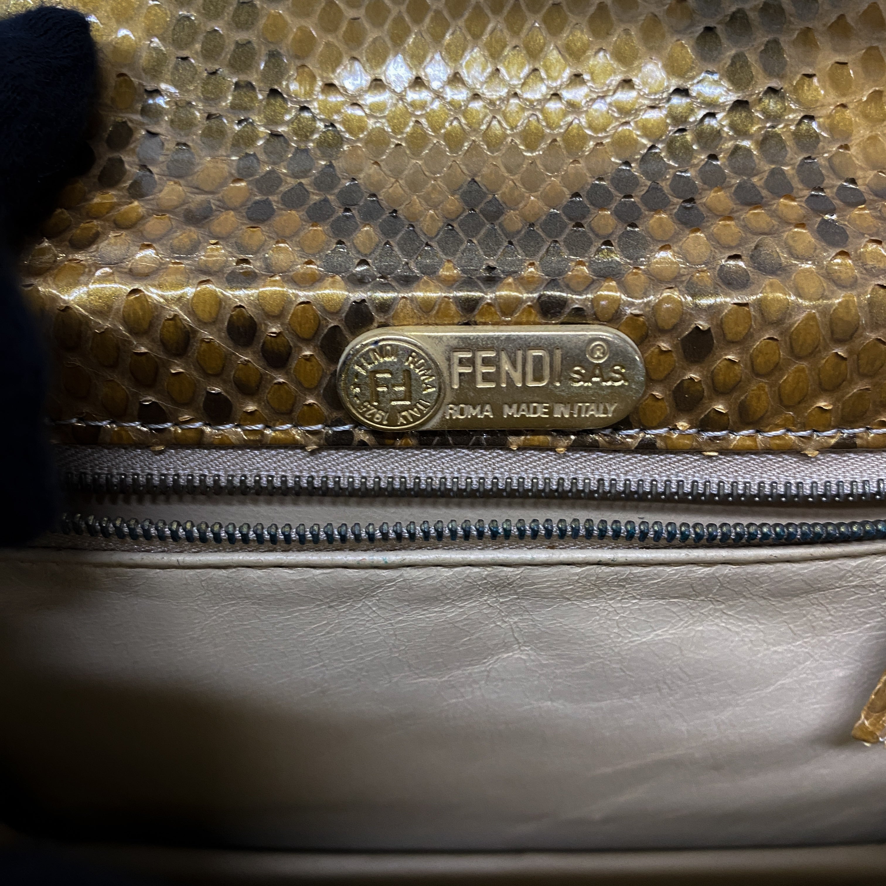 Embroidered Black And Gold Shoulder Bag