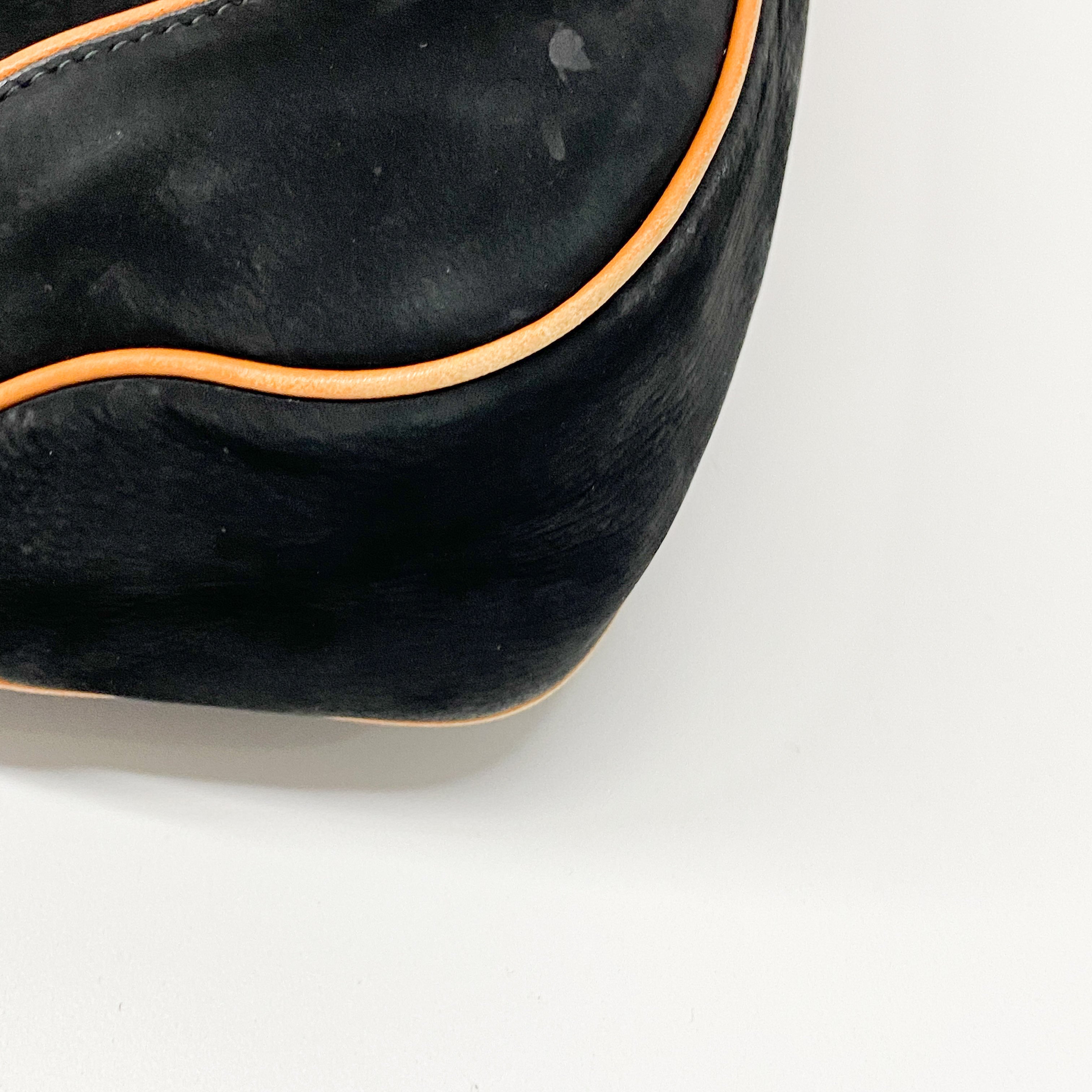 Jackie Black Leather Shoulder Bag