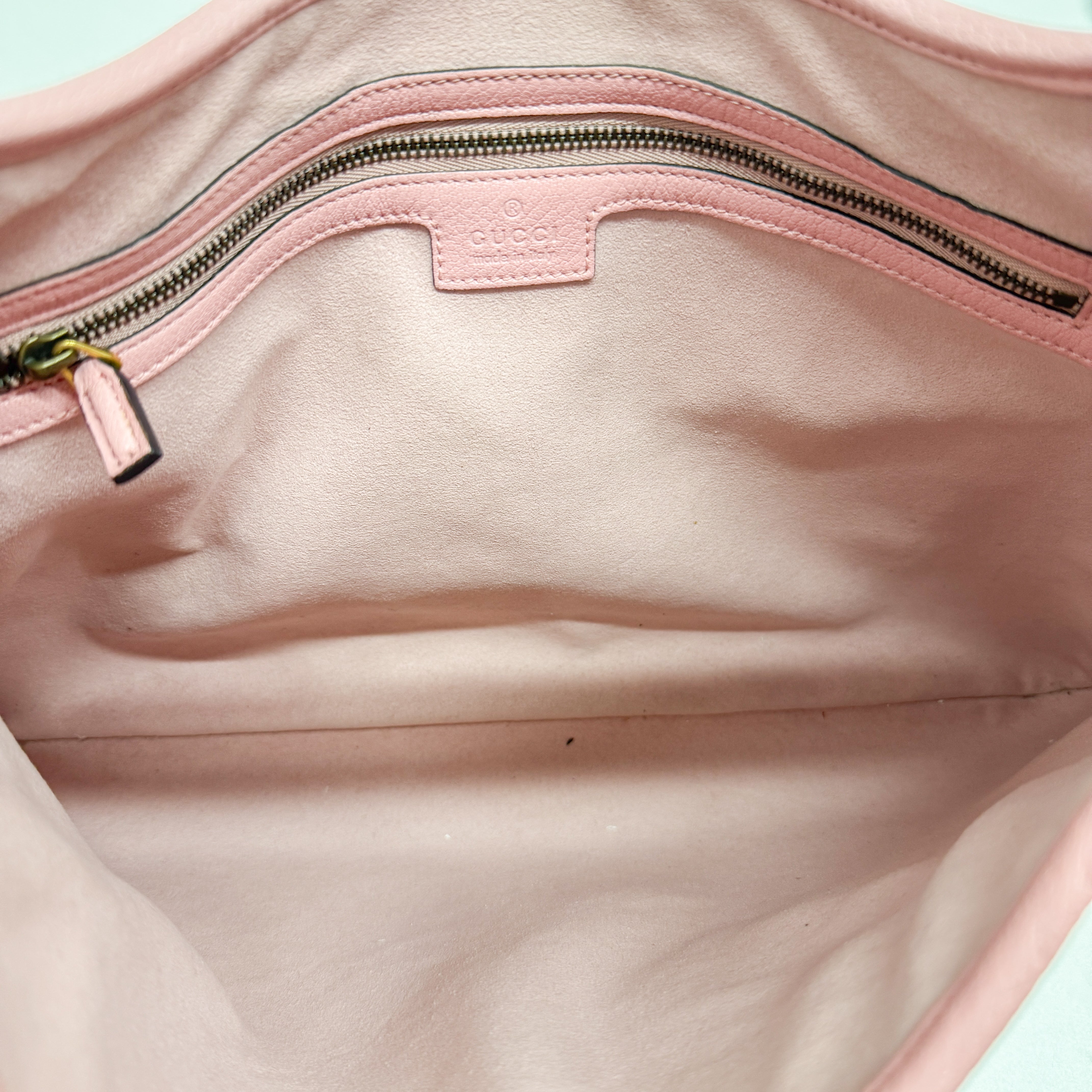 Pink Leather Shoulder Bag