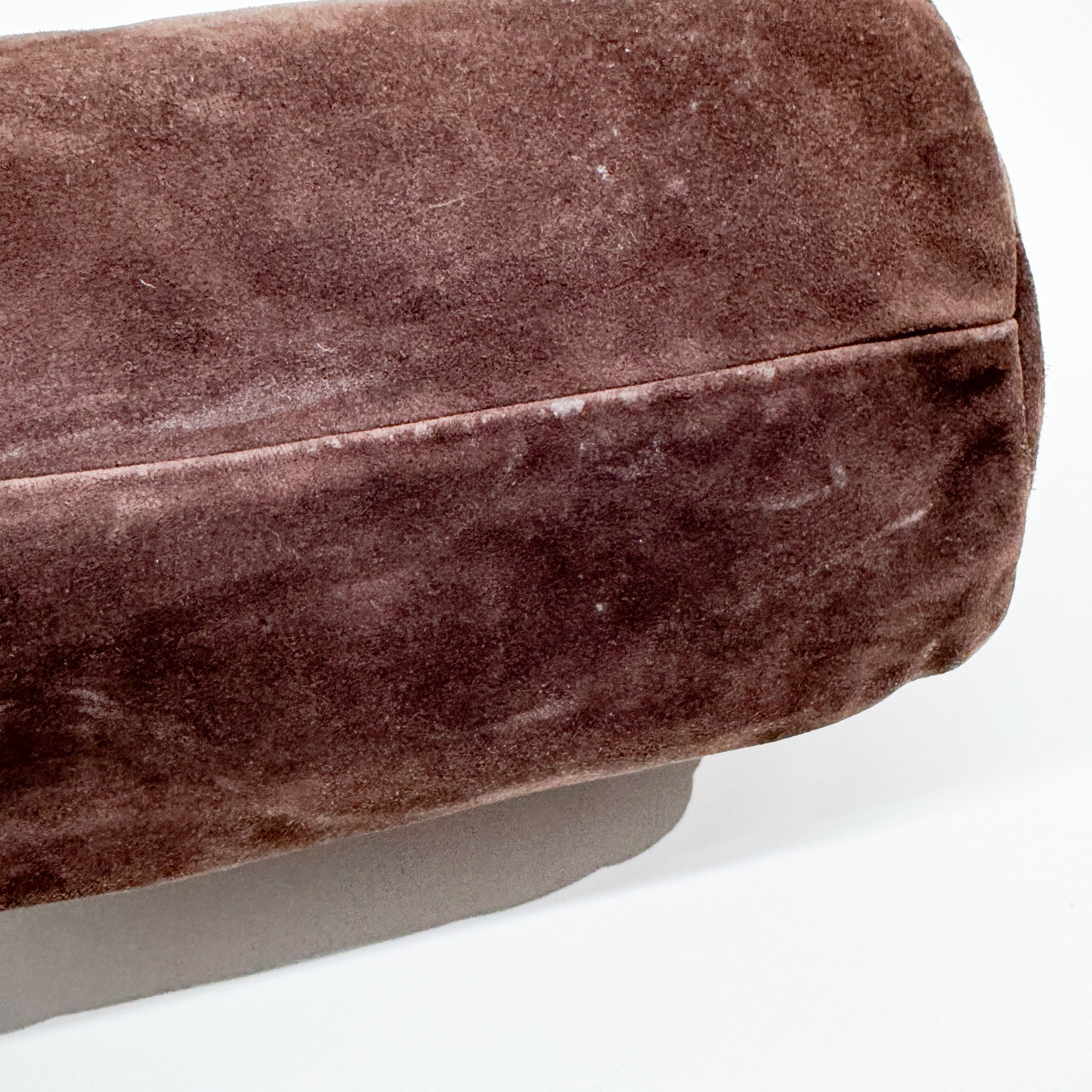 Vintage Brown Suede Hand Bag