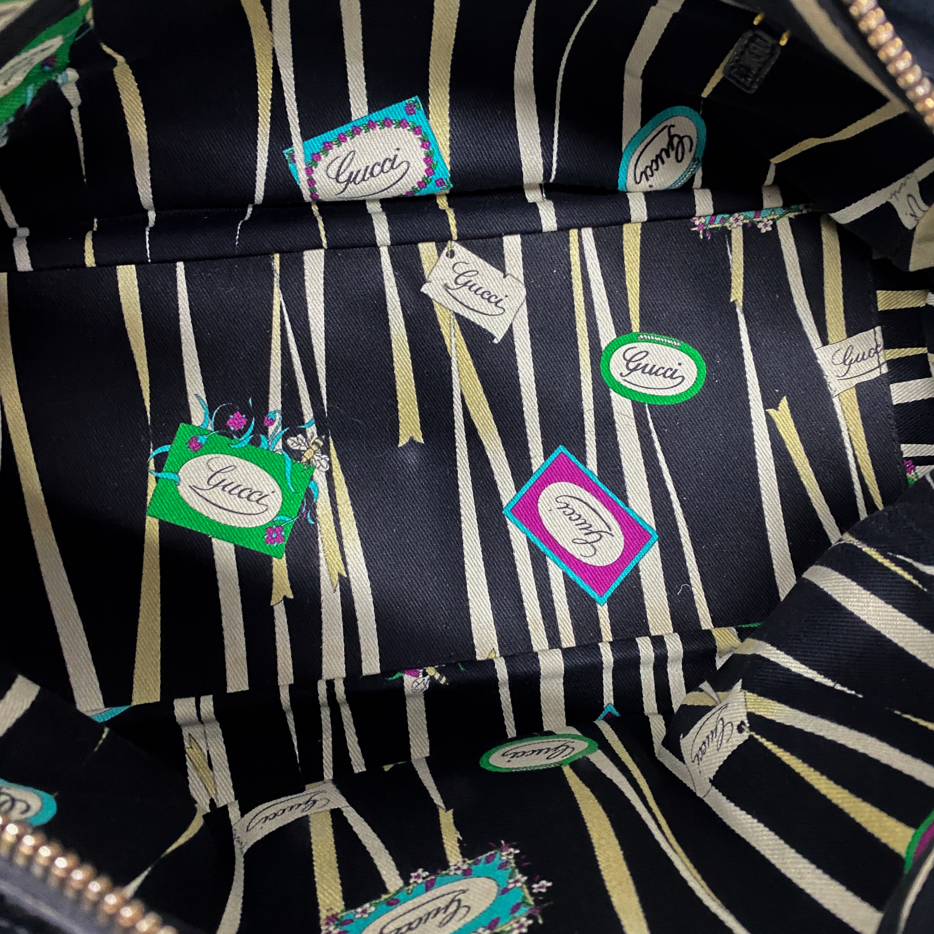 Horsebit Black Suede Boston Bag