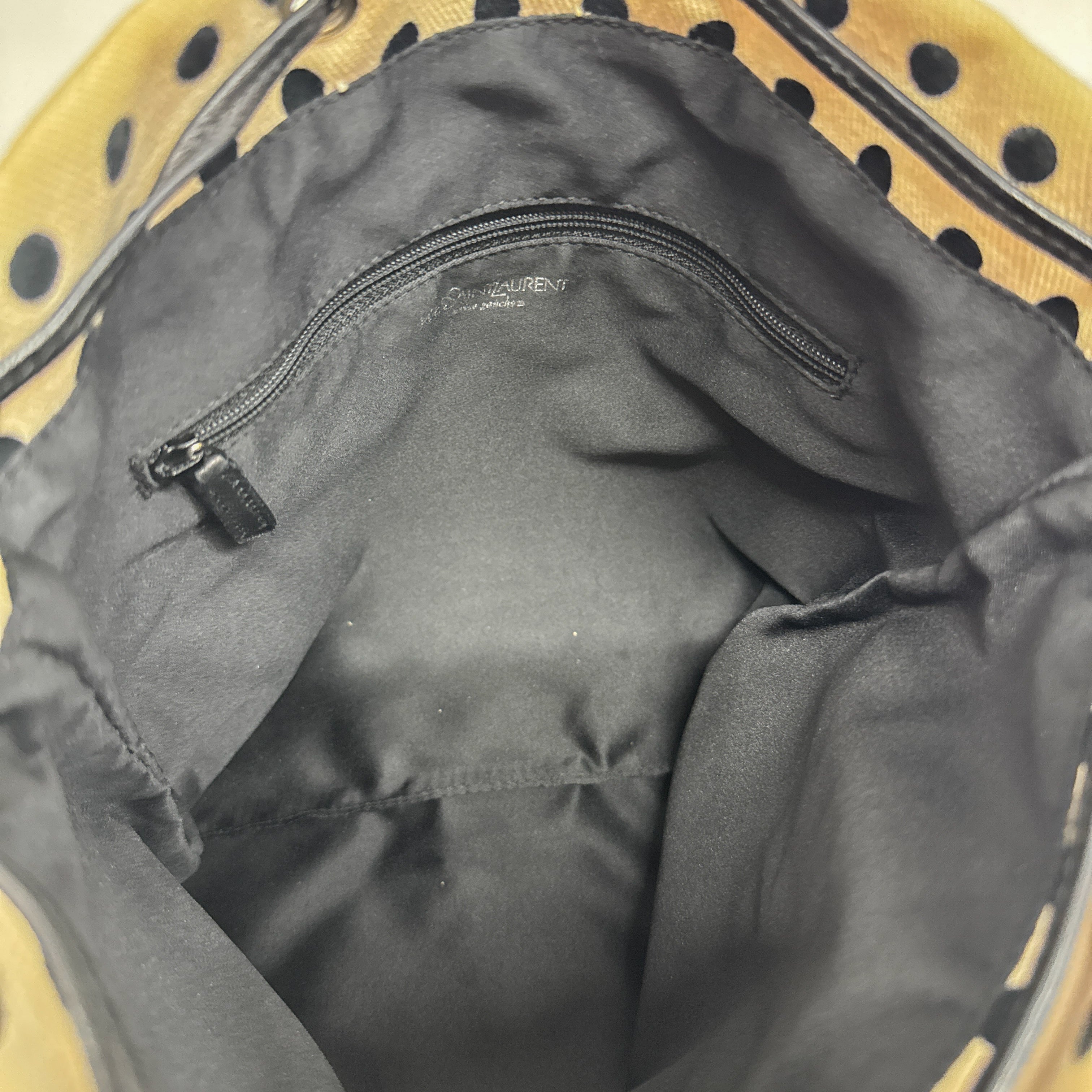 Blue Dotted White Cotton Tote Bag