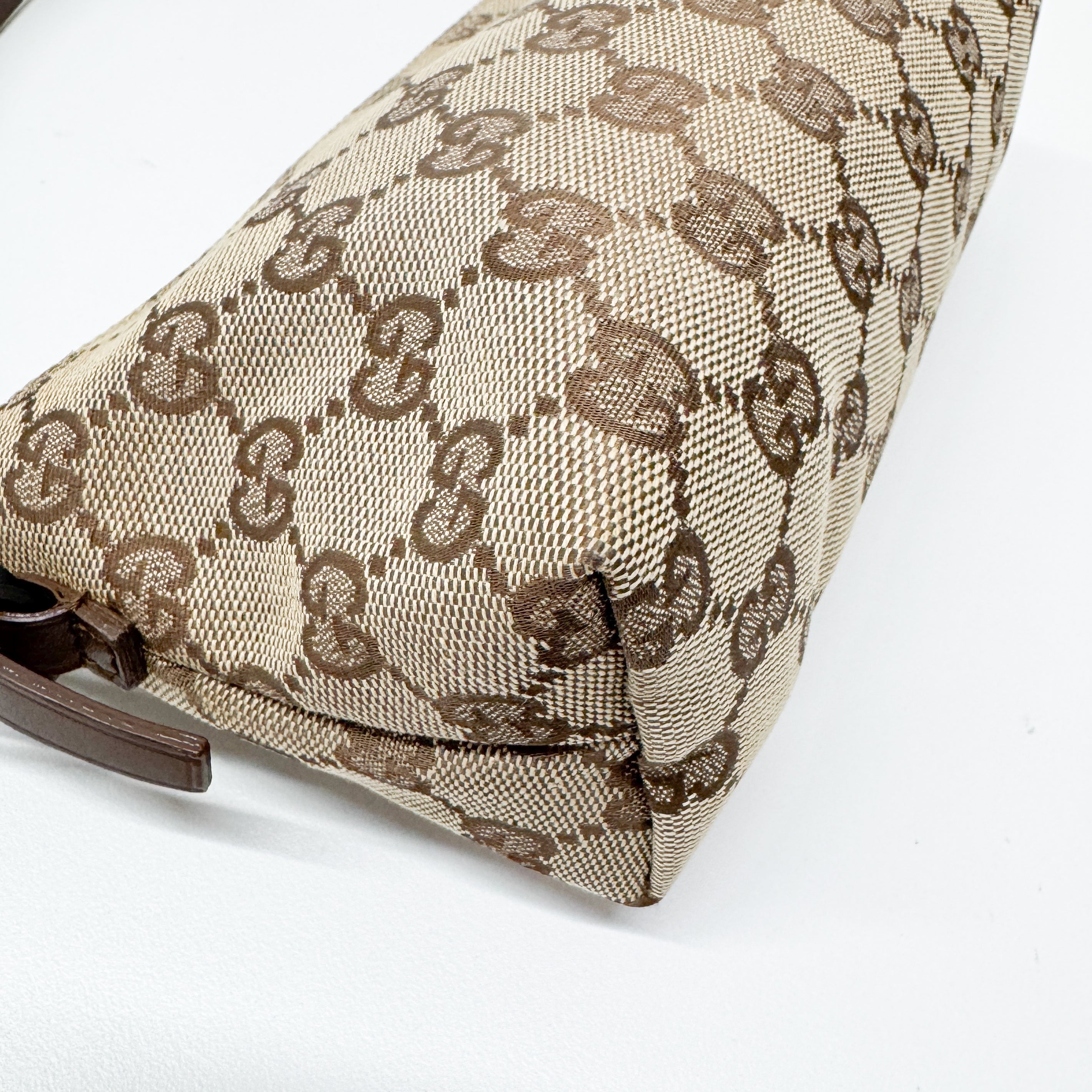 GG Brown Canvas Shoulder Bag