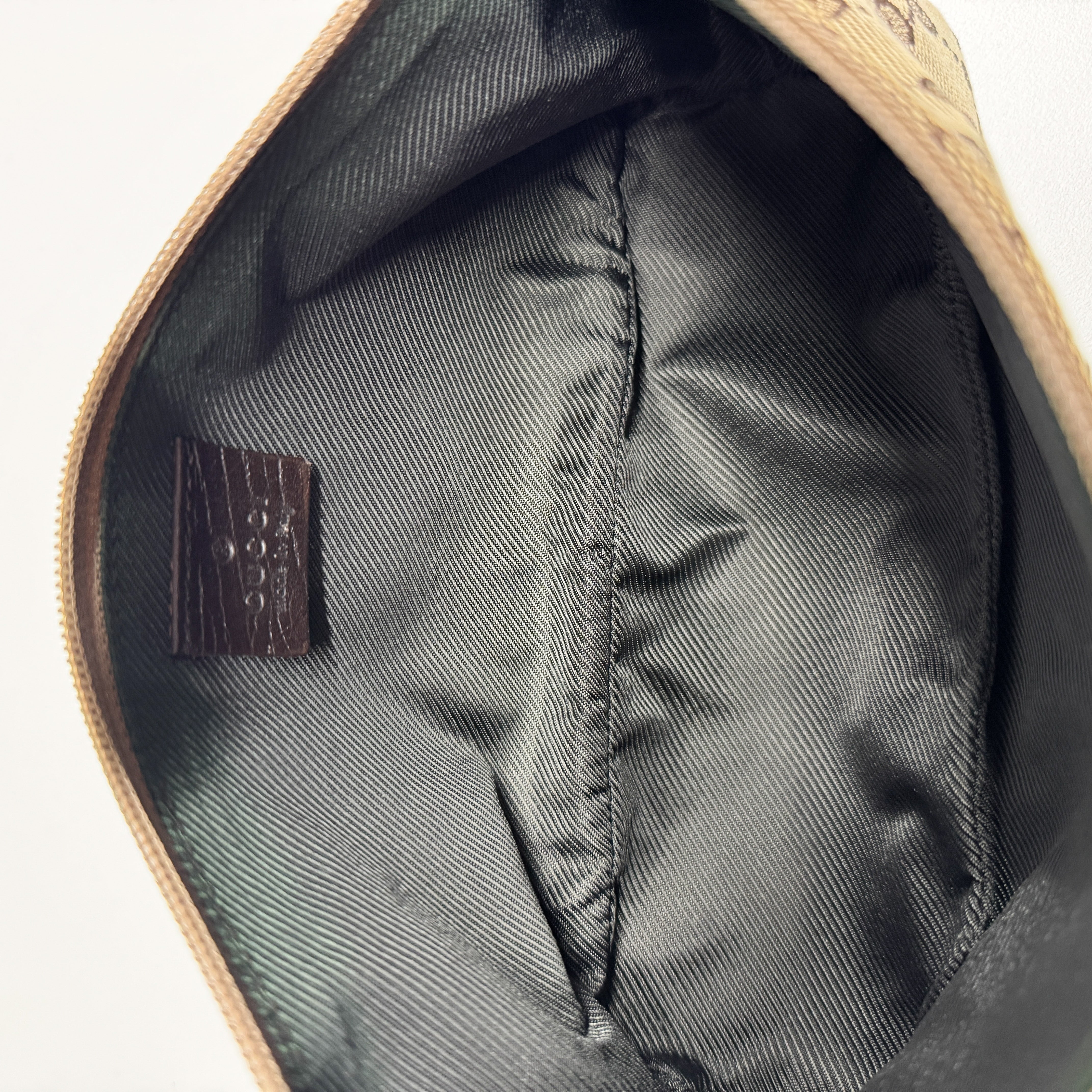 GG Brown Canvas Cotton Shoulder Bag