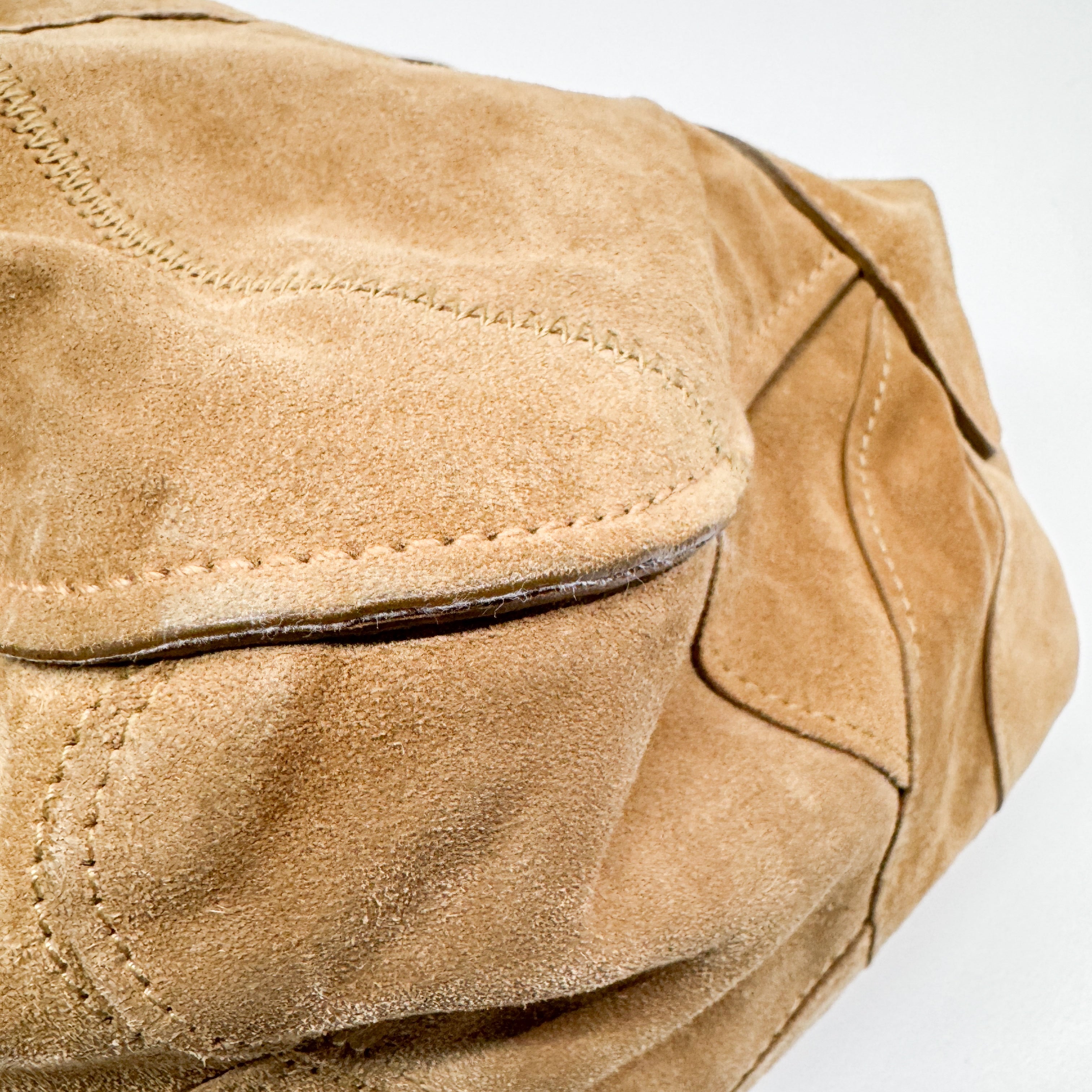 Vintage Brown Suede Shoulder Bag