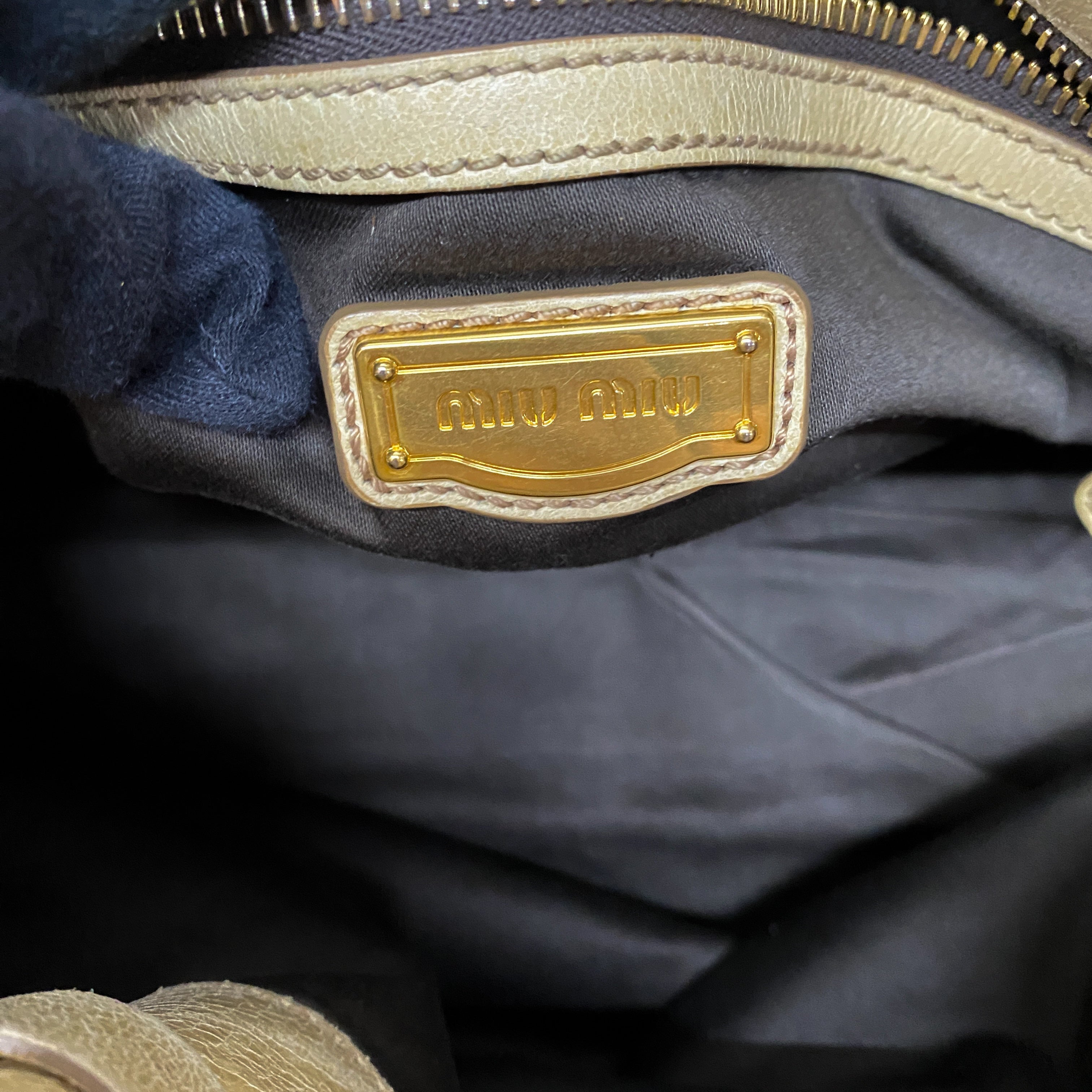 Vintage Yellow Leather Shoulder Bag