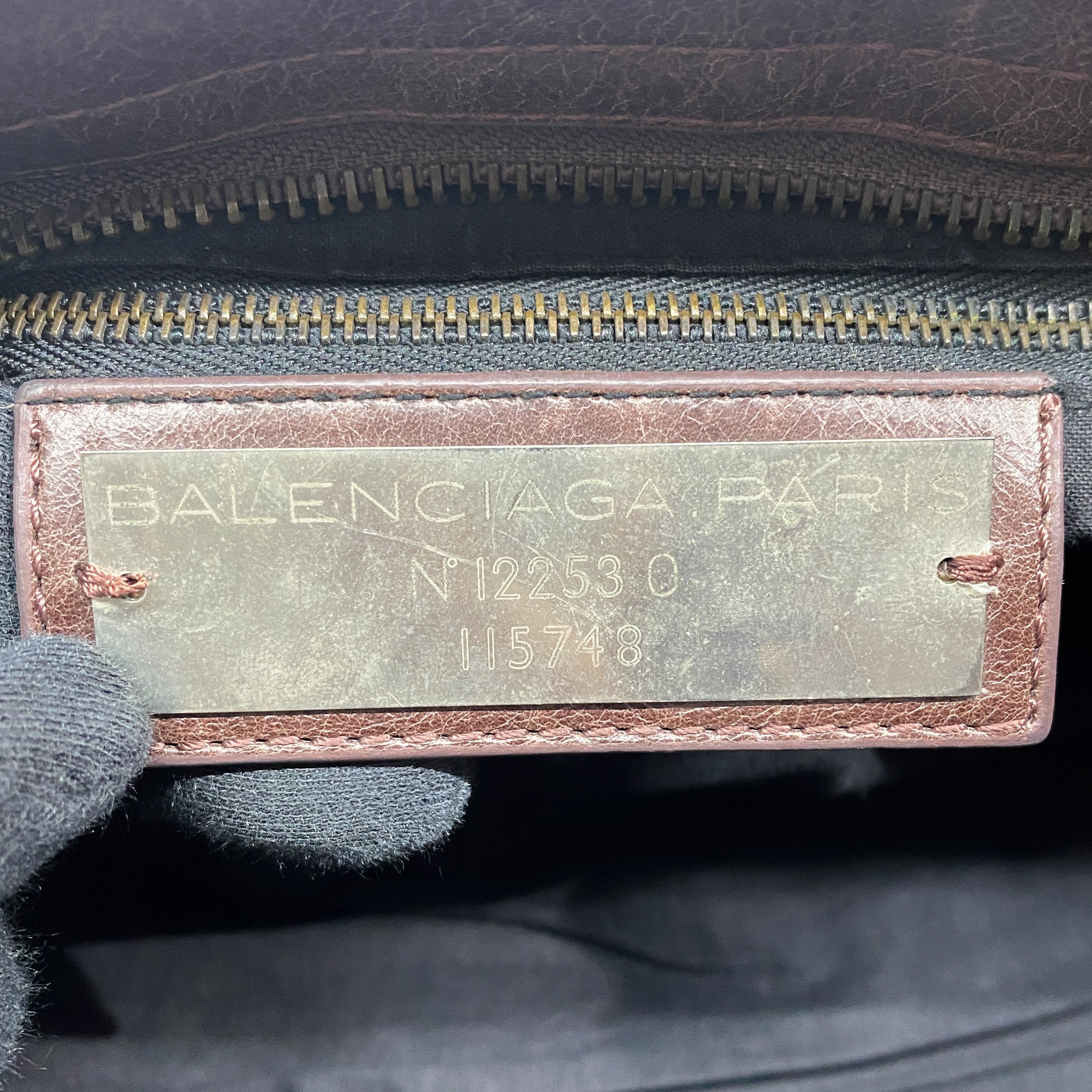 The City Brown Leather Hand Bag