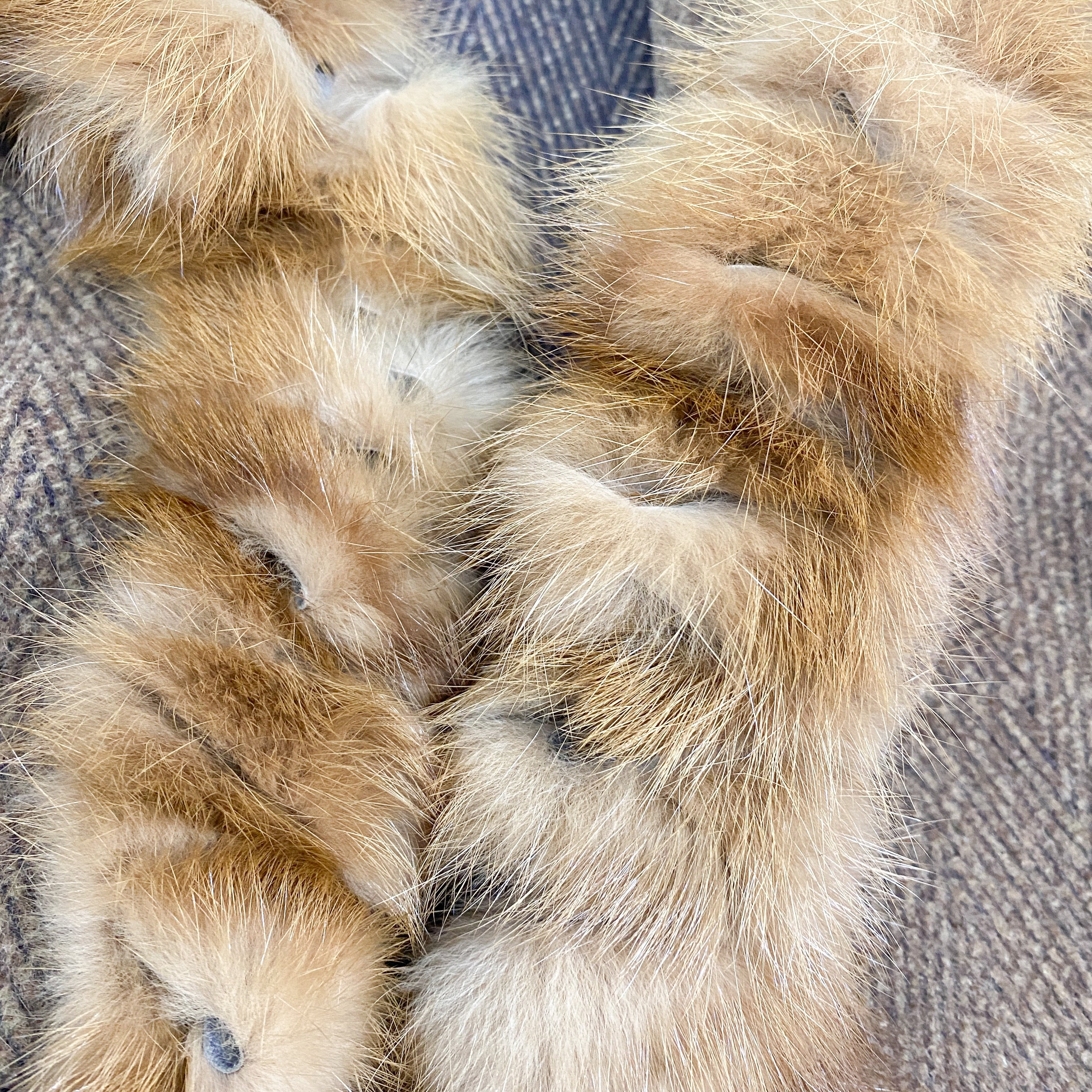 Size 38 EU Brown Fur and Wool Coat