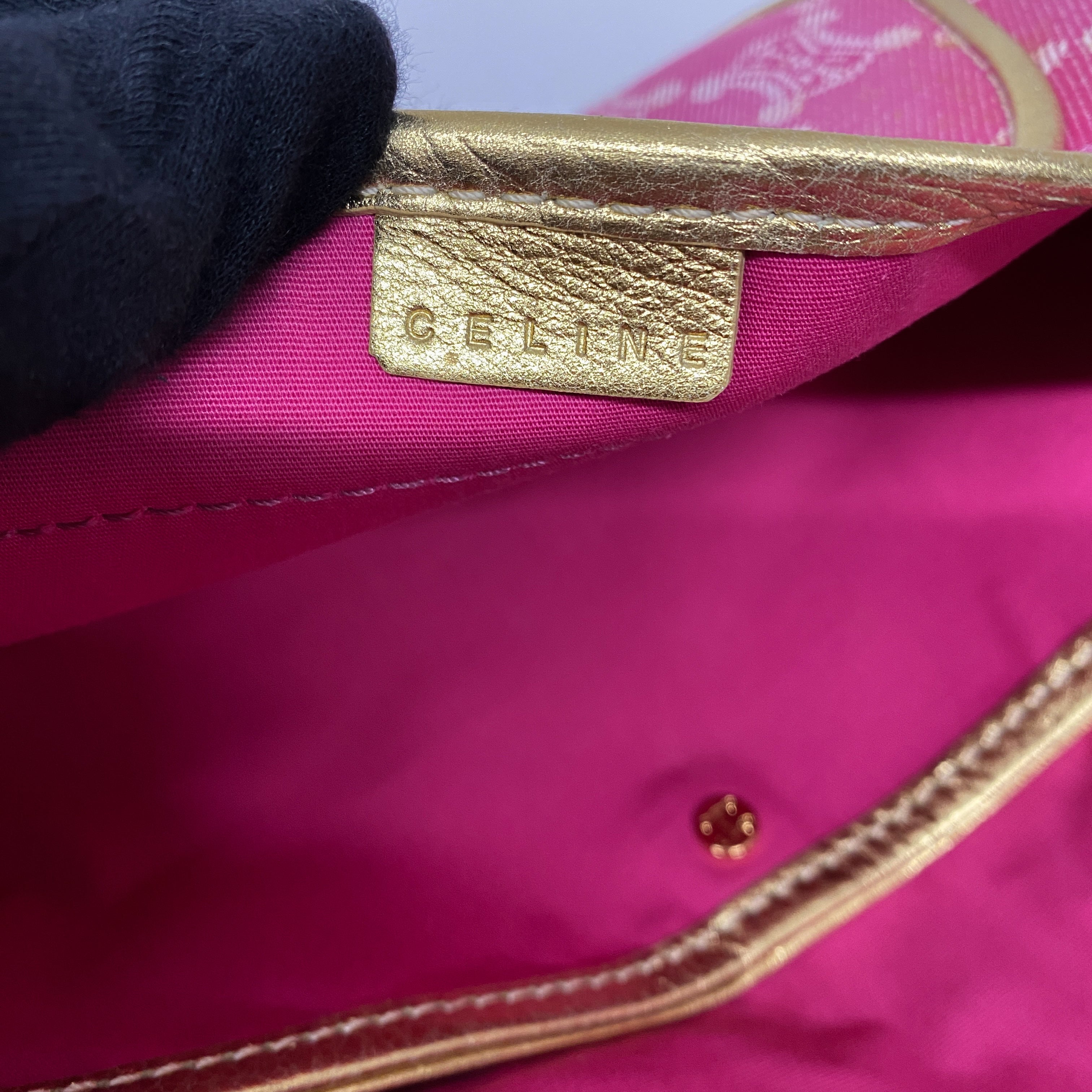 Vintage Pink Canvas Shoulder Bag