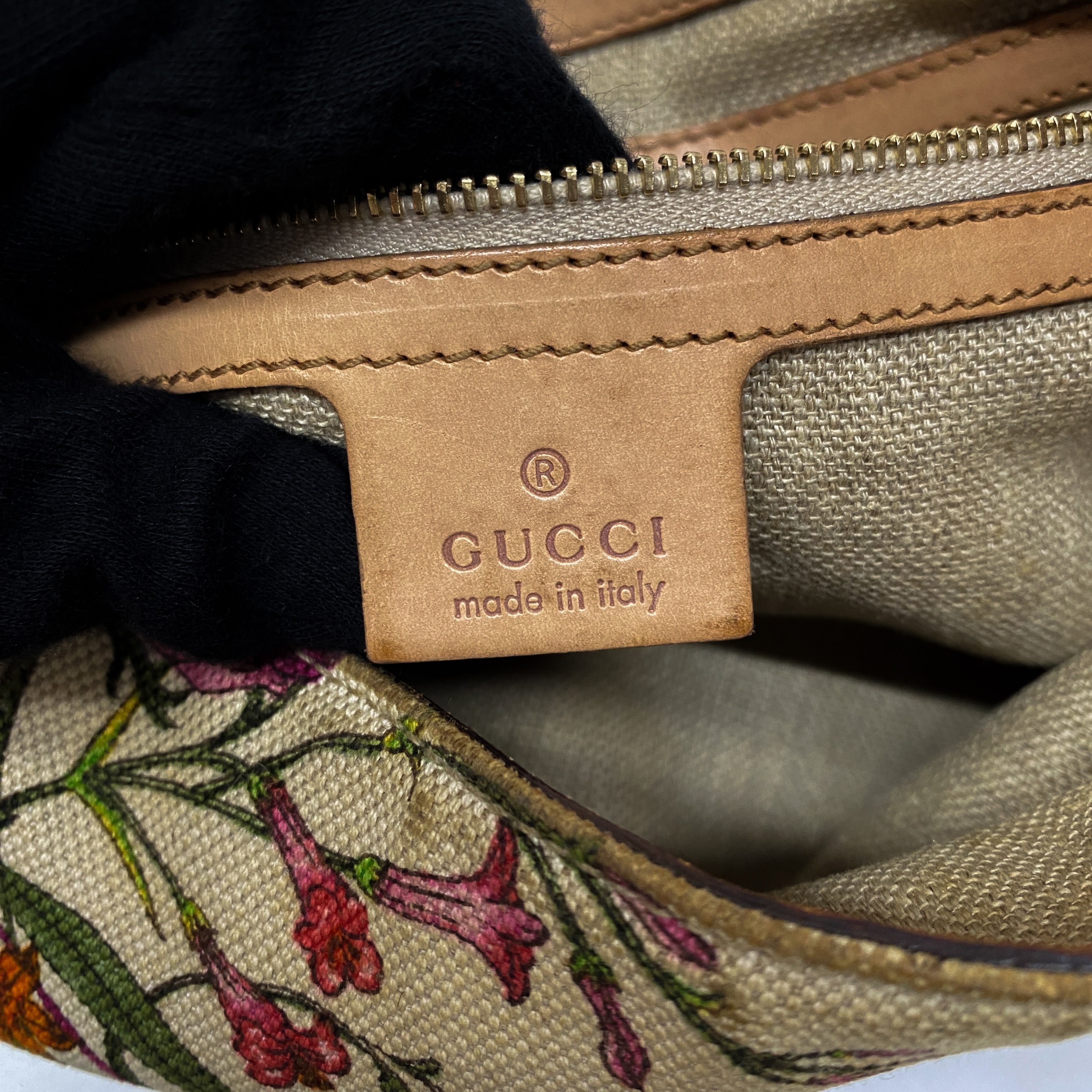 Jackie Floral Cotton Canvas Shoulder Bag