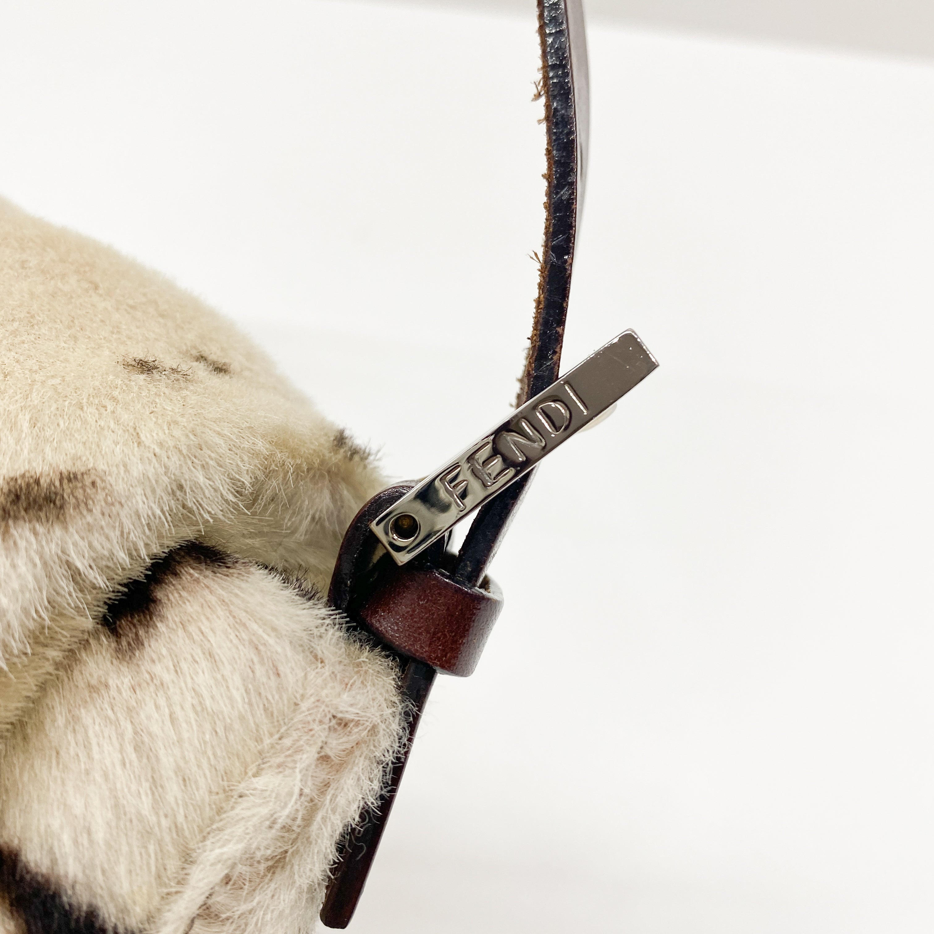 Baguette Brown Cow Print Pony Hair Shoulder Bag