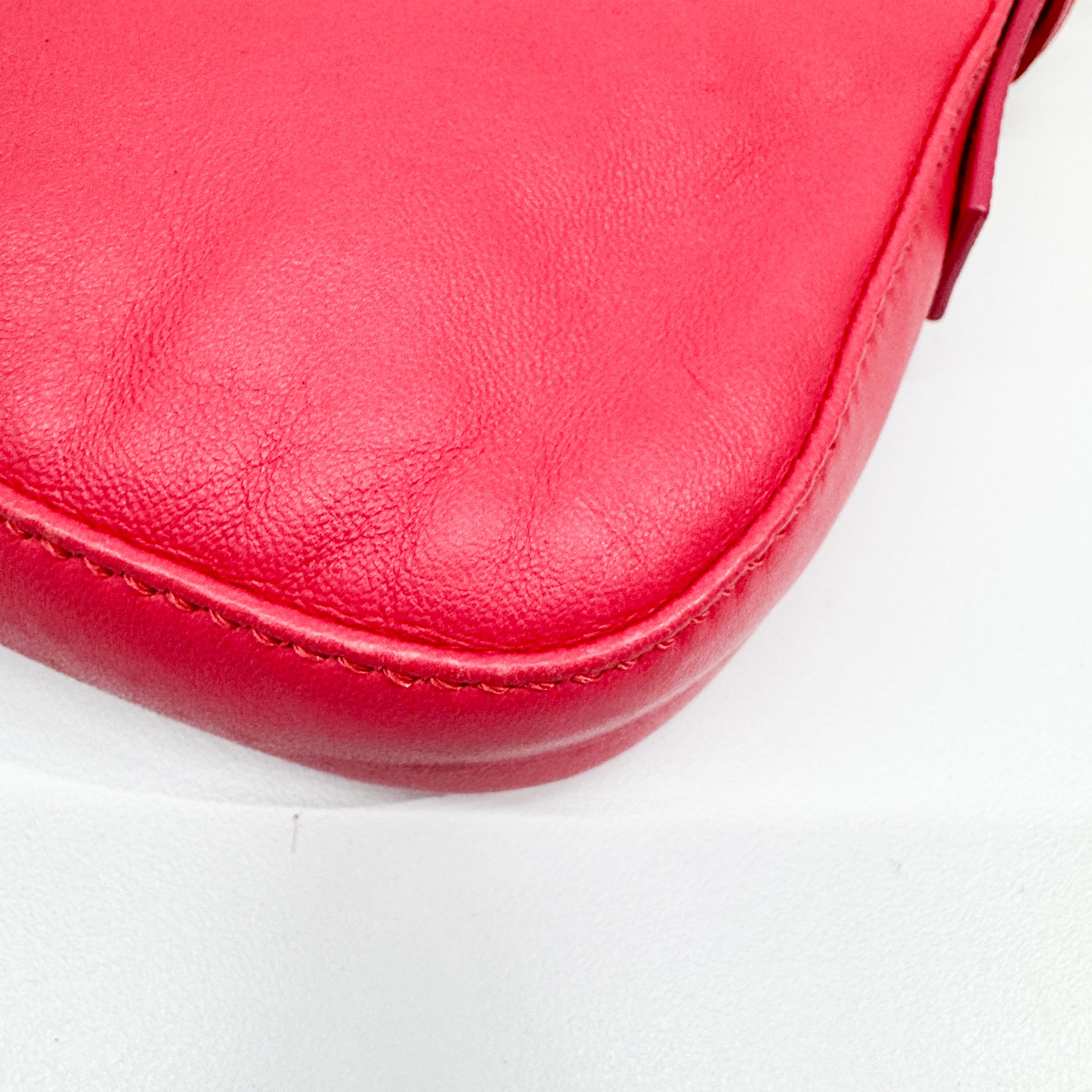 Baguette Pink Leather Shoulder Bag