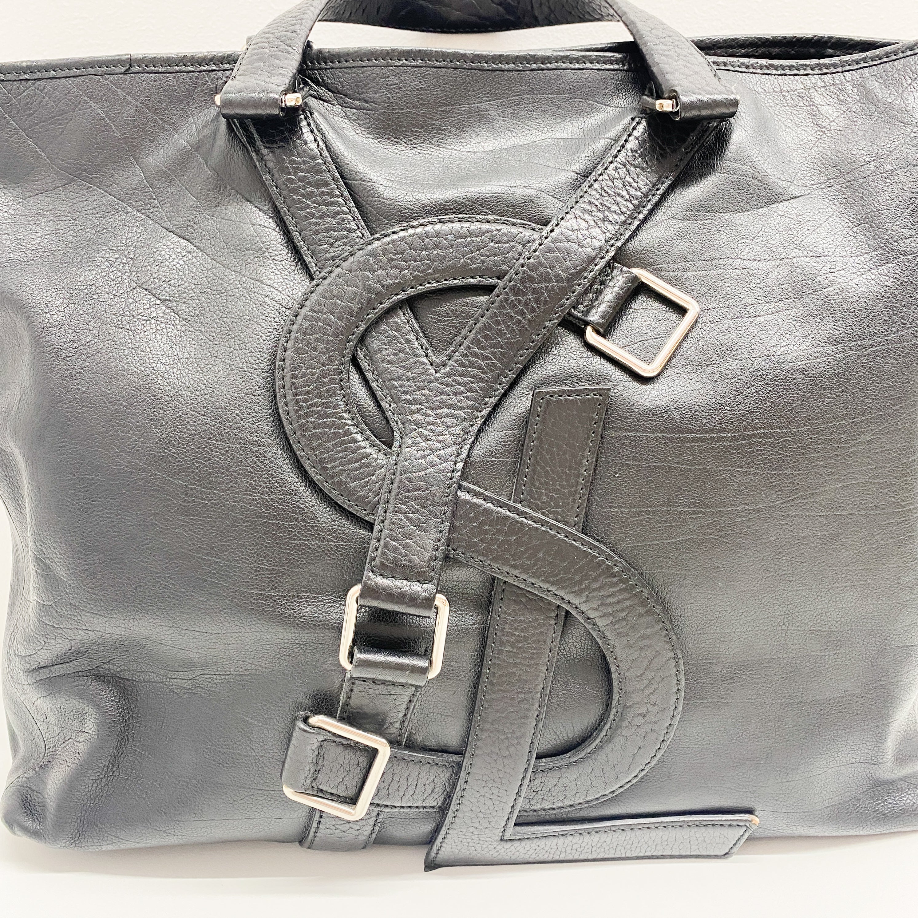 Black Leather Tote Bag