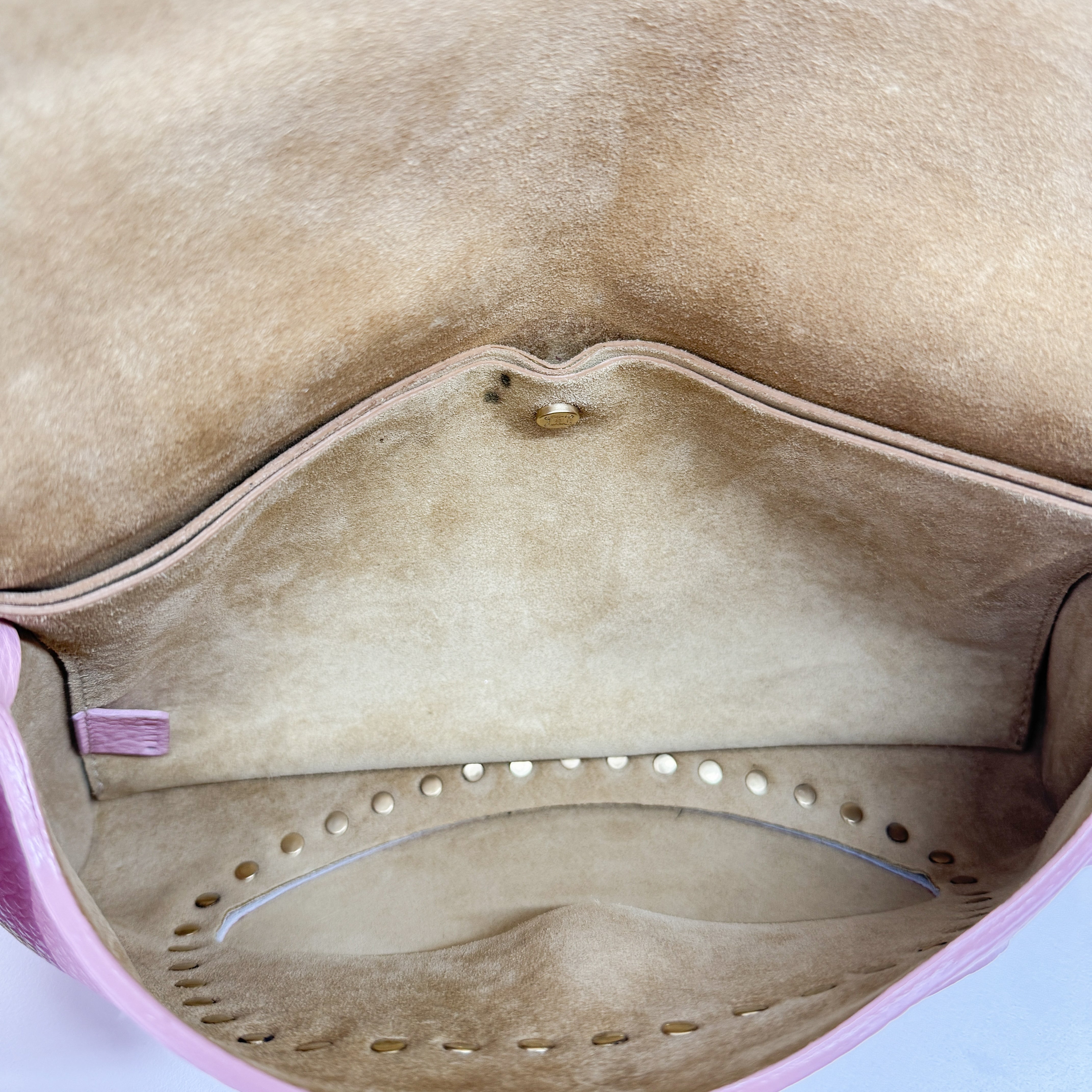 Pink Leather Shoulder Bag