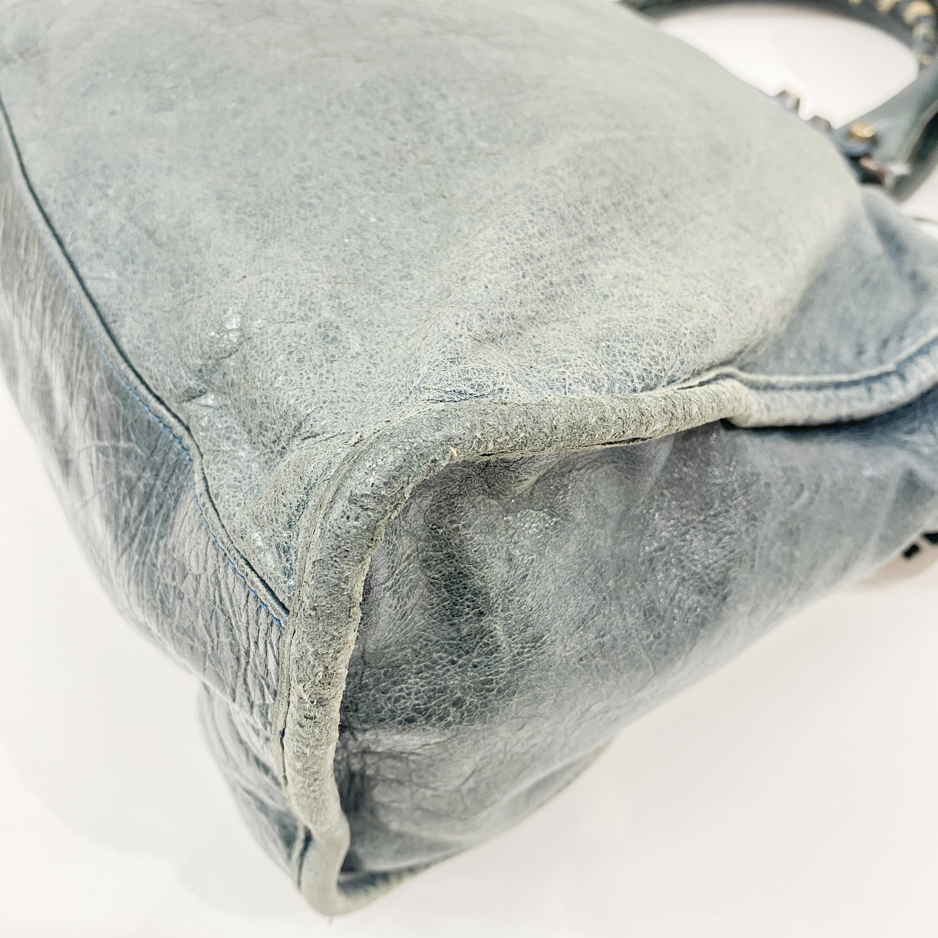 The City Green Calfskin Leather Two Way Bag