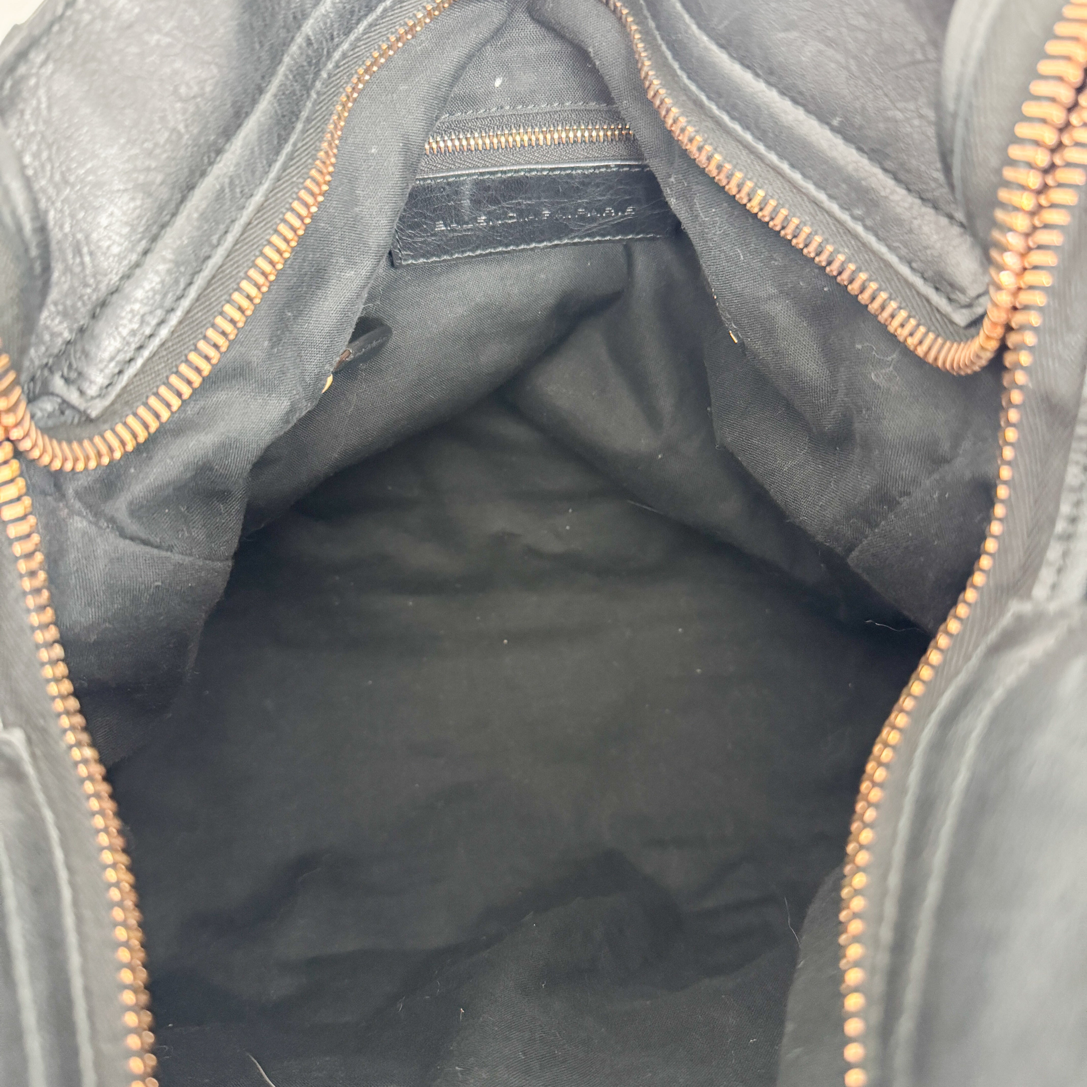 The Velo Black Calfskin Leather Two Way Bag