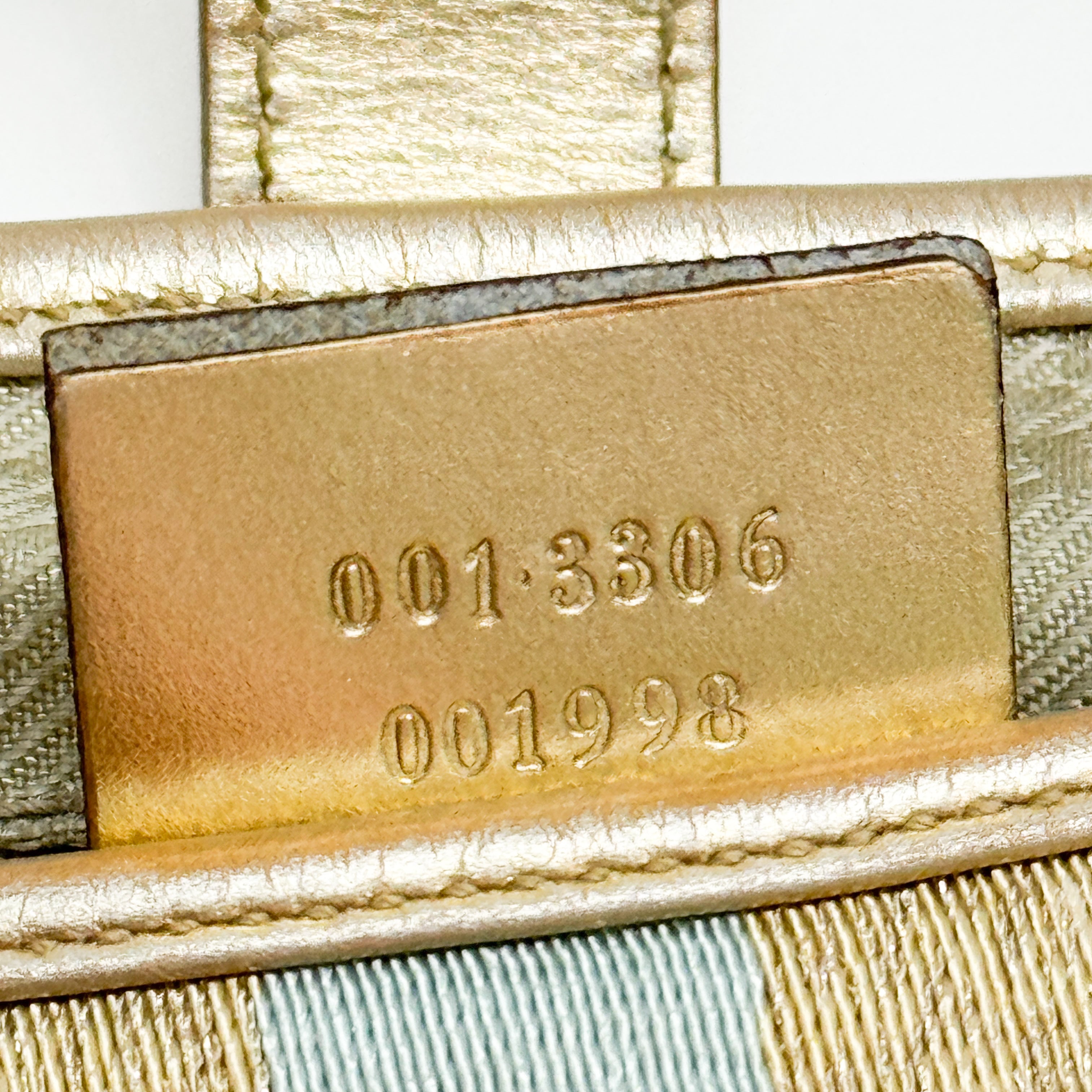 Jackie Blue & Gold Canvas Shoulder Bag