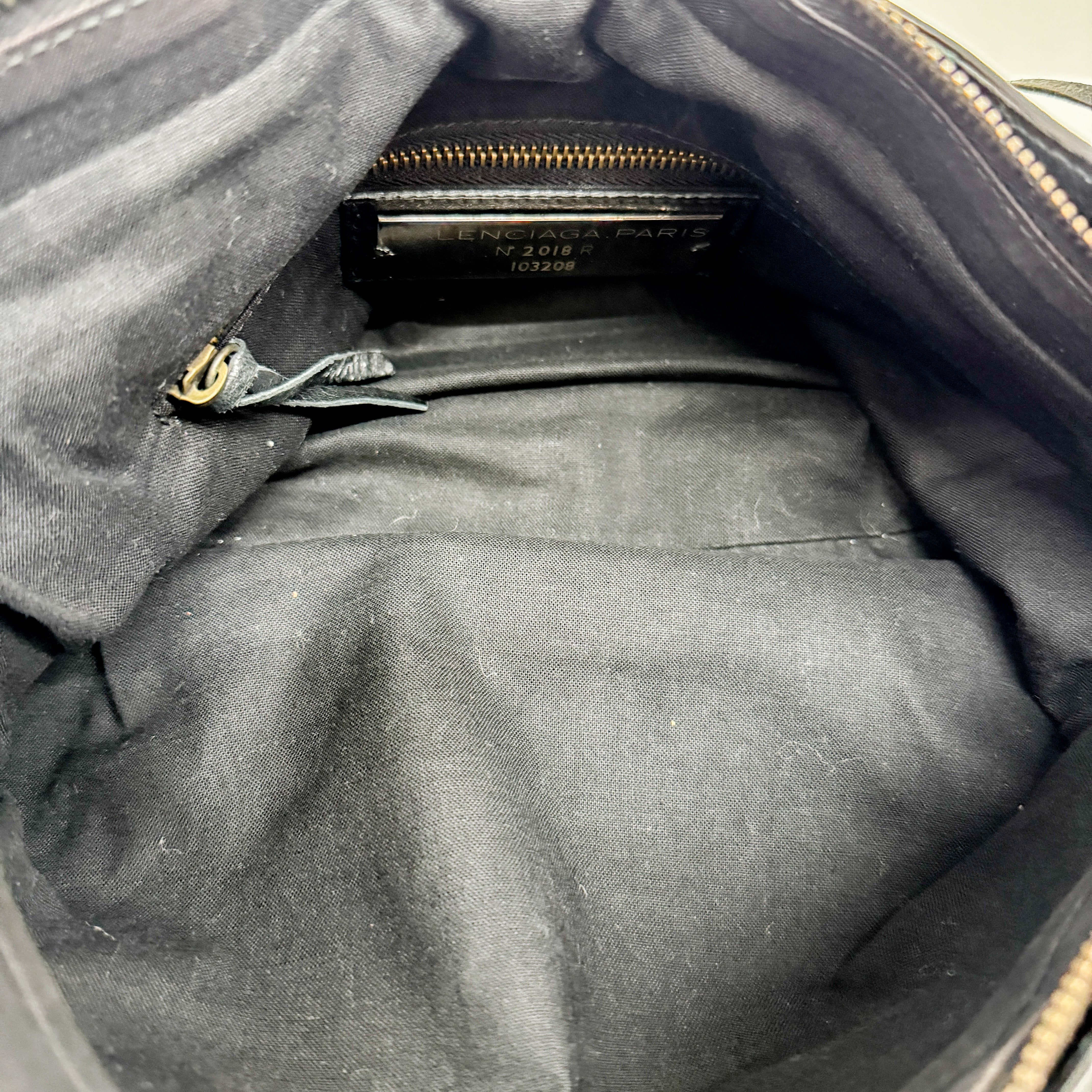 The First Black Calfskin Leather Two Way Bag