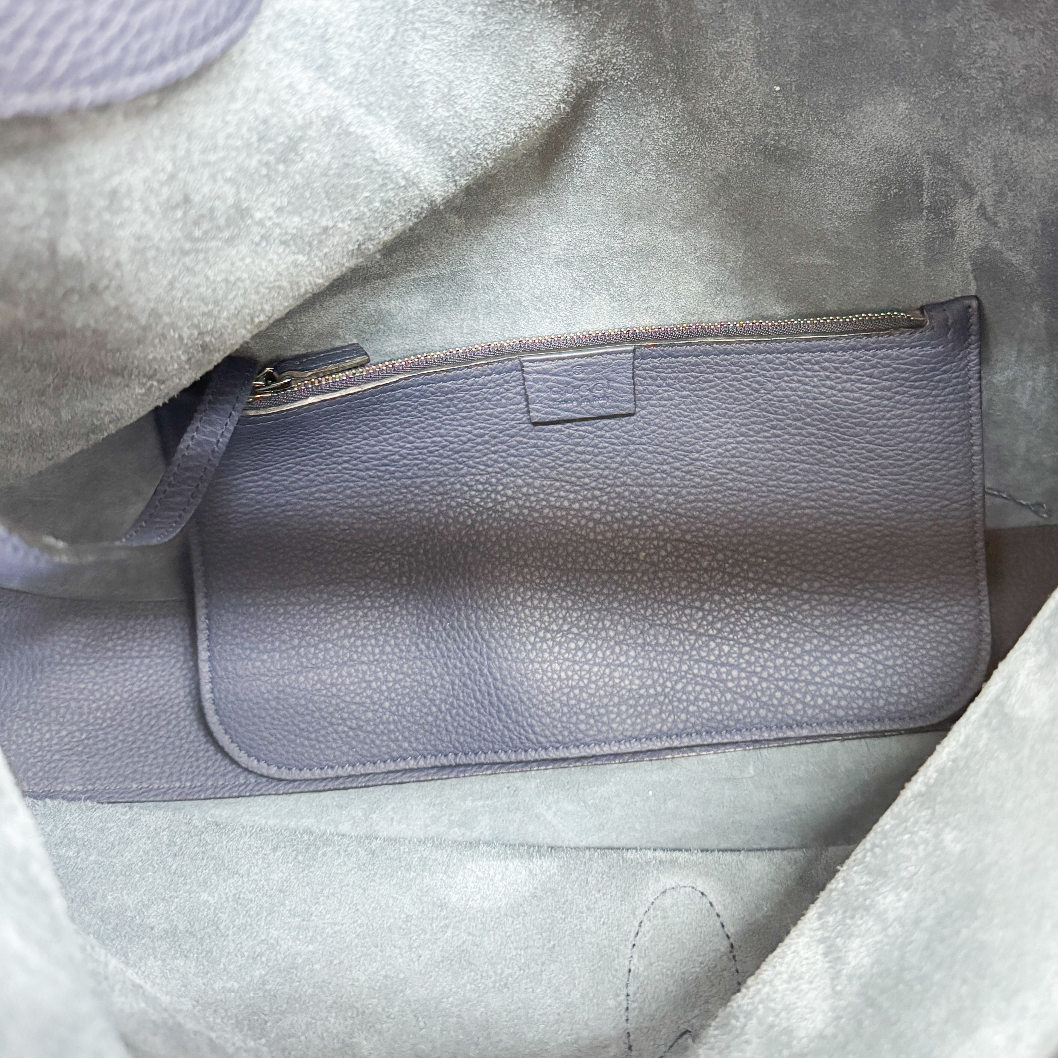 Jackie Blue Leather Shoulder Bag