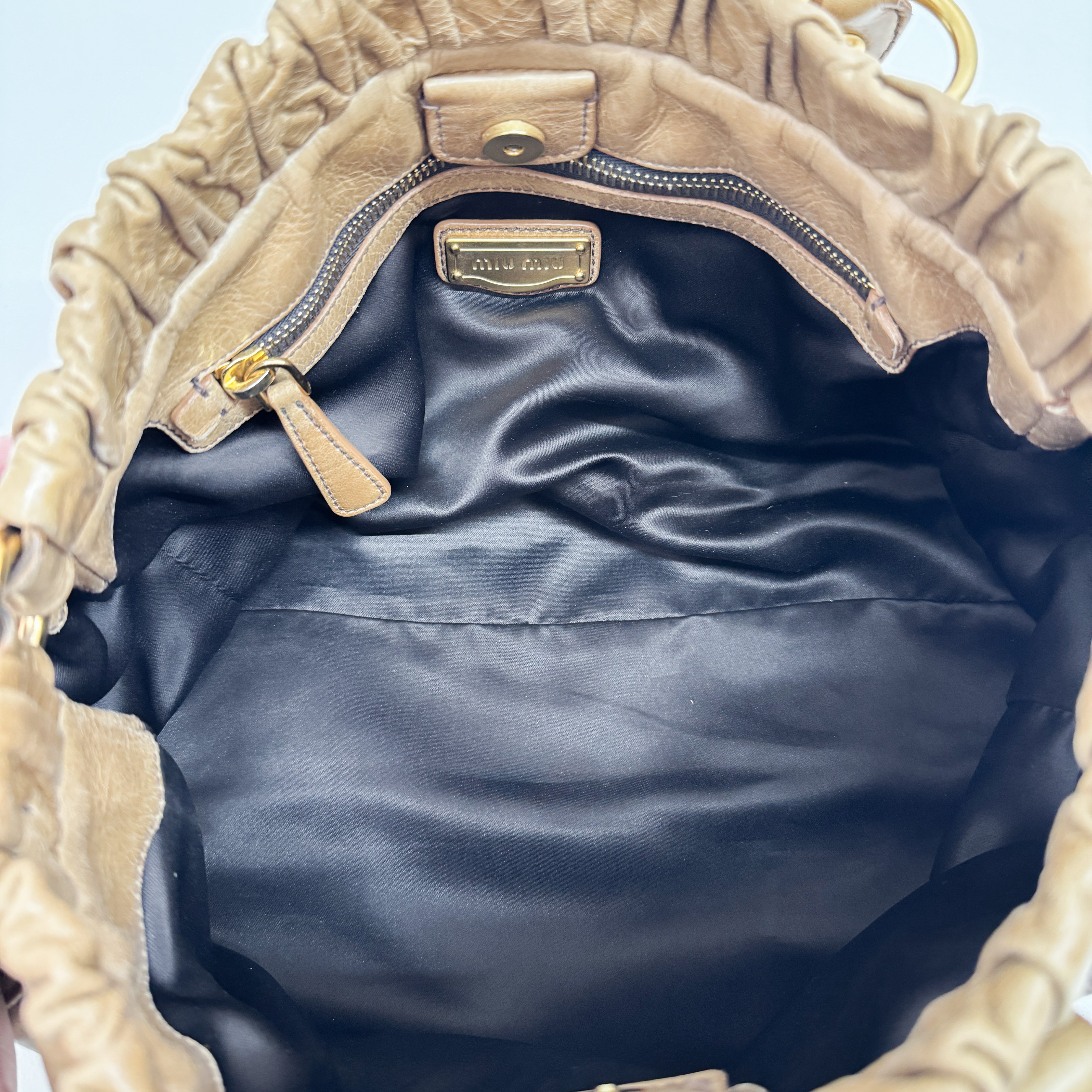 Vitello Brown Calfskin Leather Two Way Bag