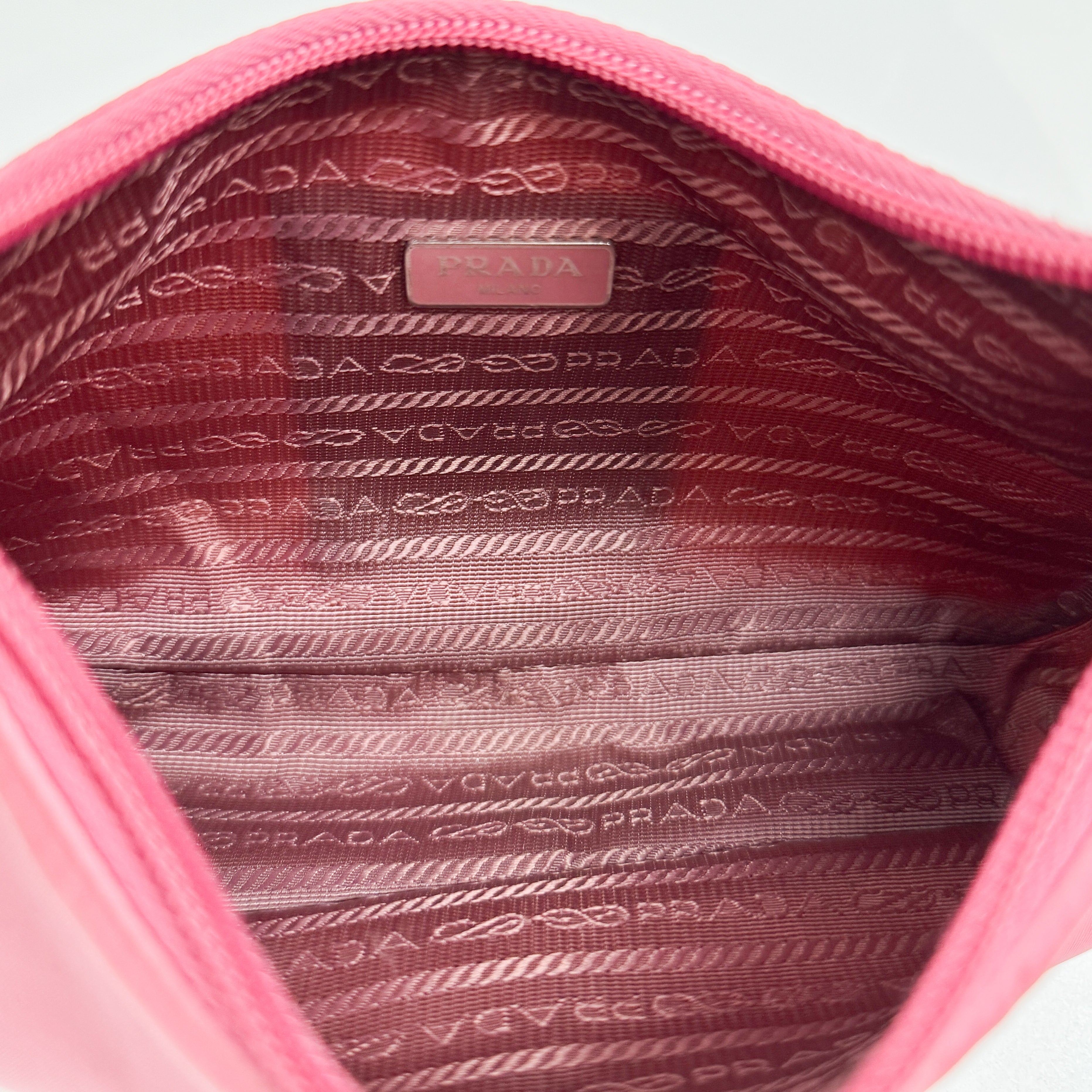 Tessuto Pink Nylon Handle Bag