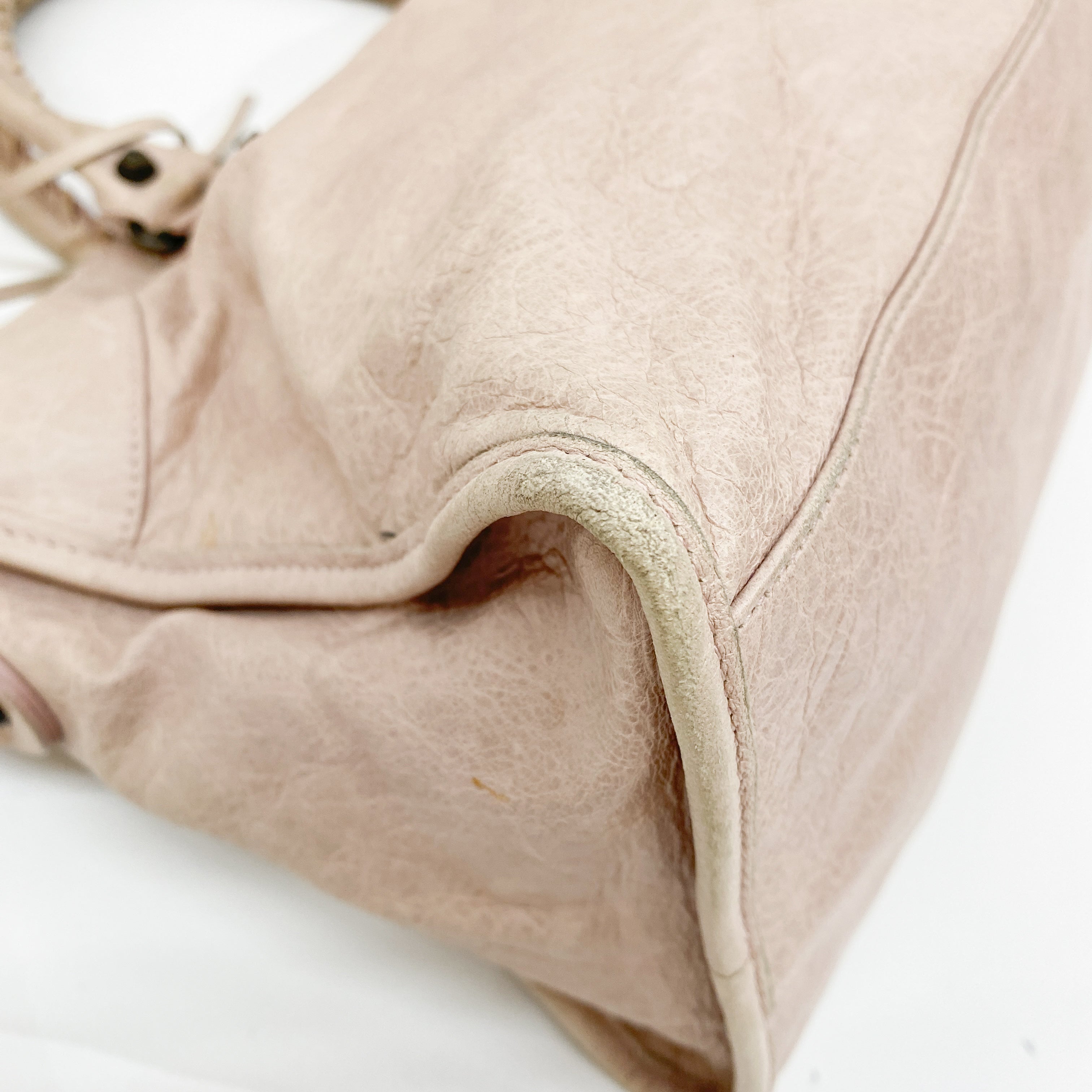 The City Beige Leather Two Way Bag