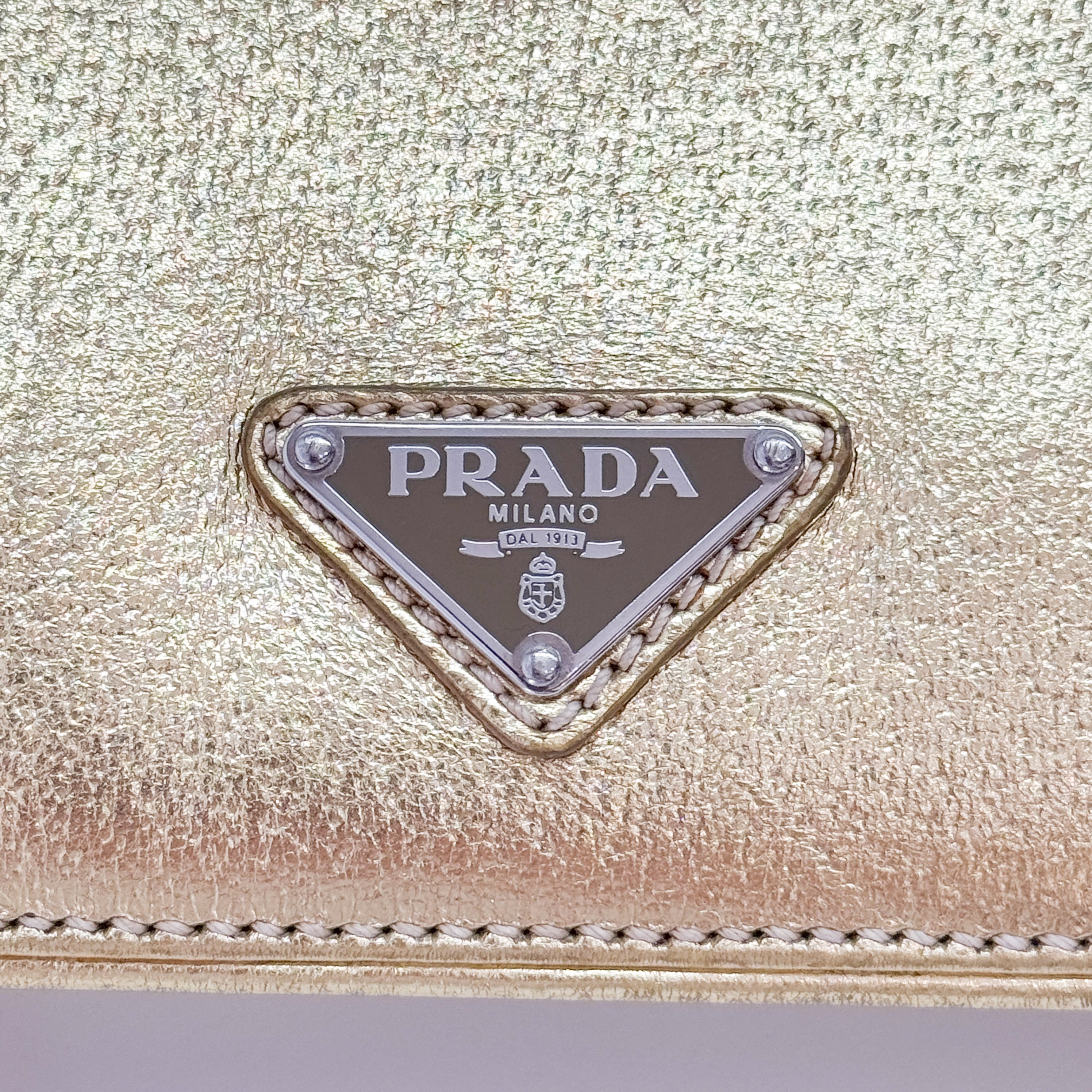 Gold Leather Shoulder Bag