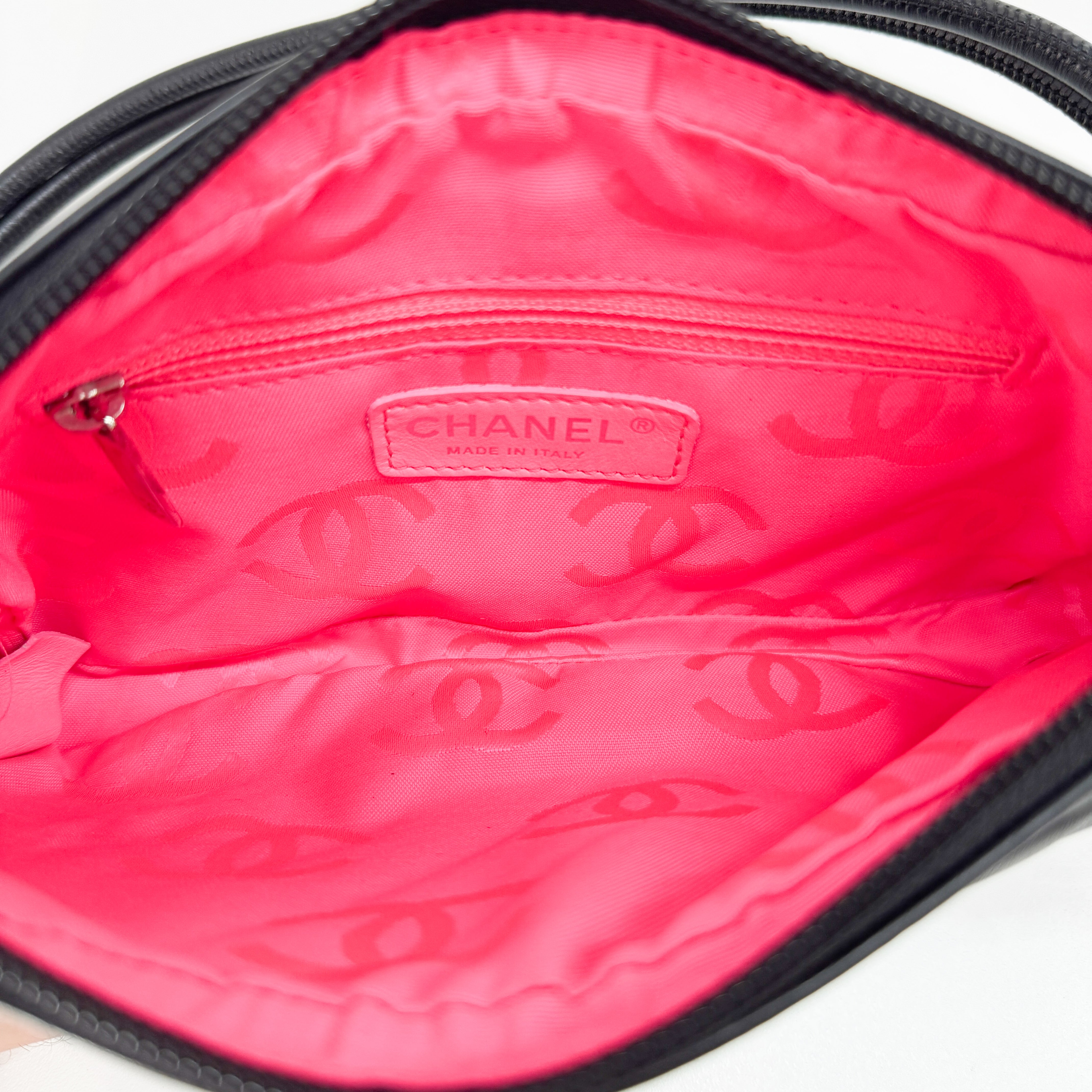 Cambon Black Leather Shoulder Bag