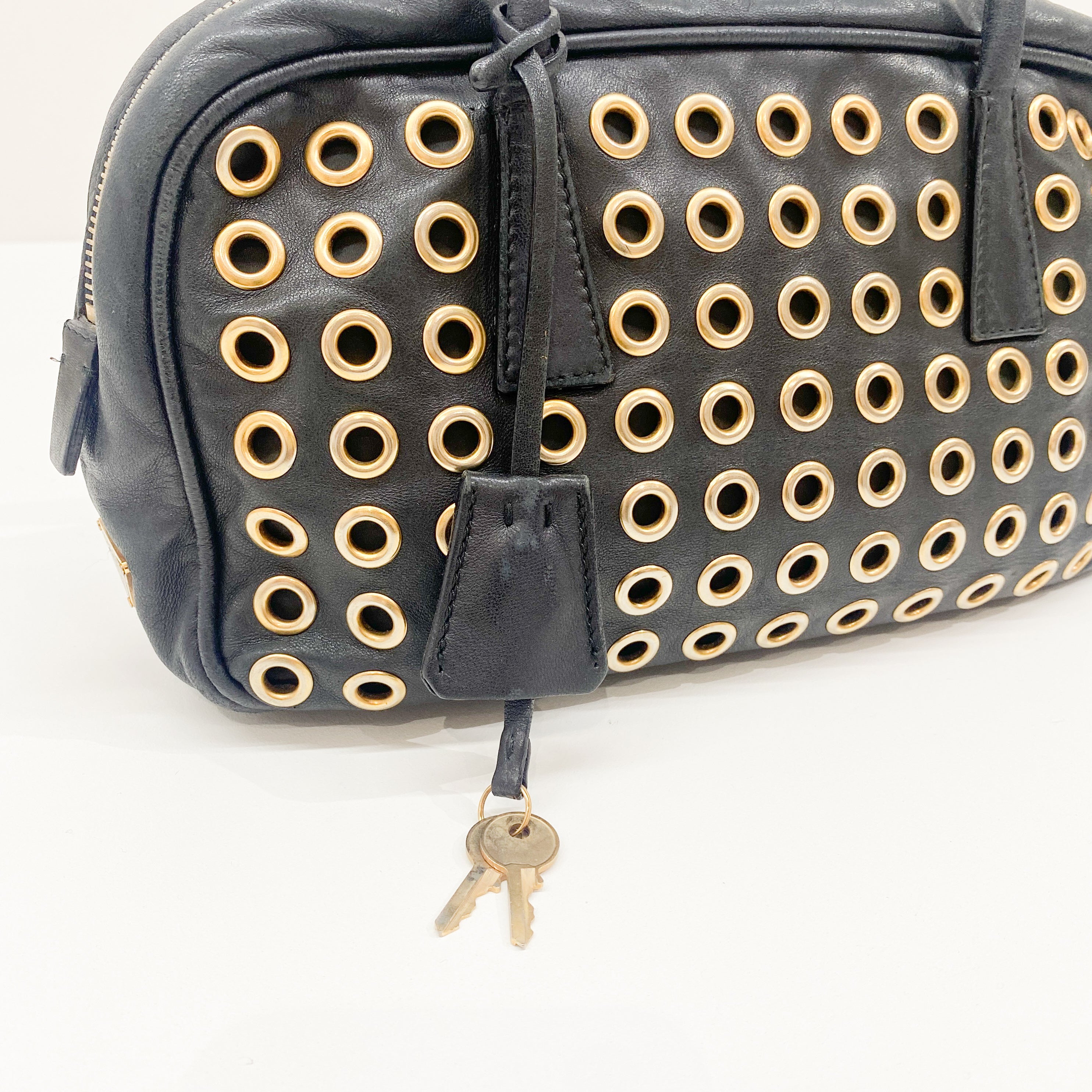 Black Holes Leather Hand Bag