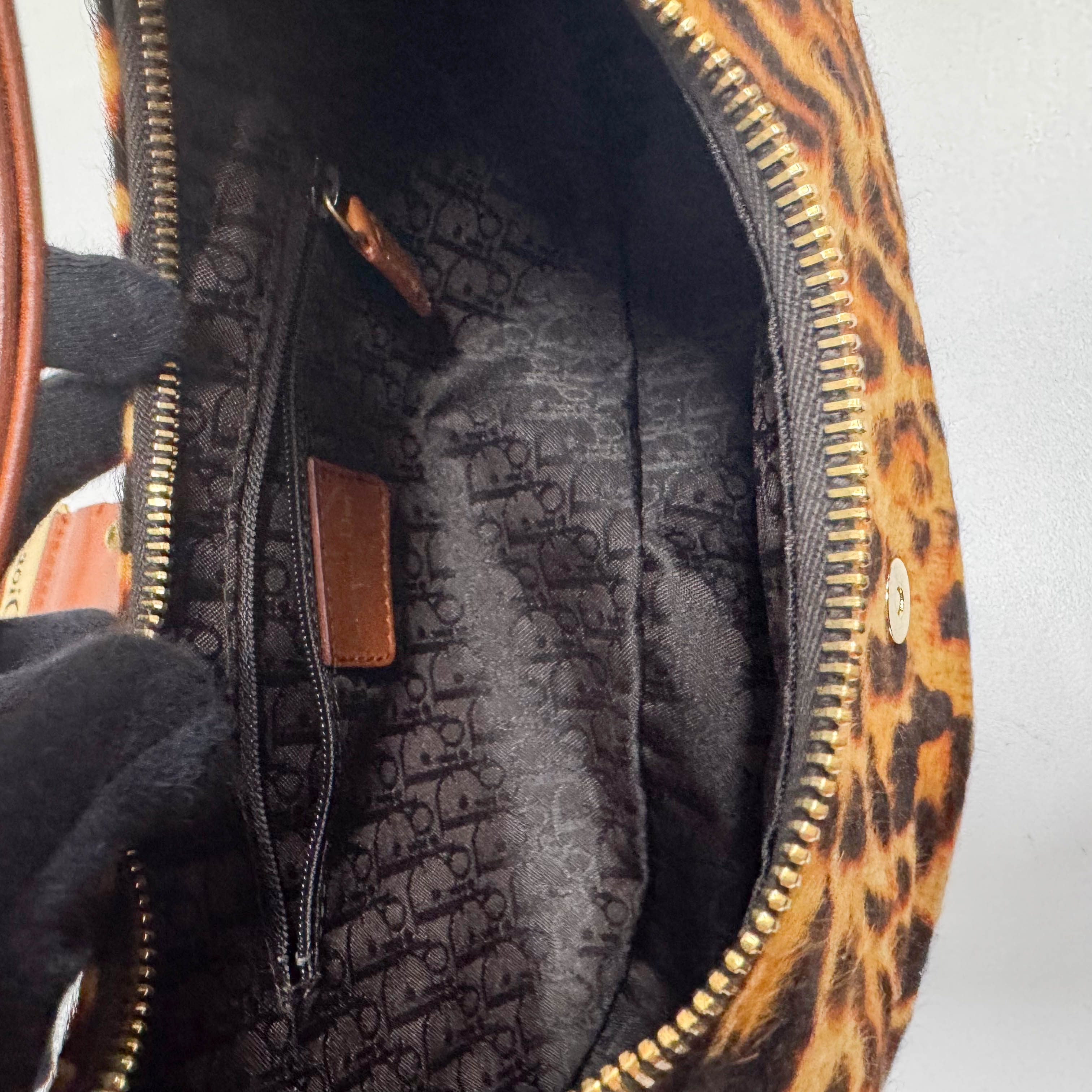 Street Chic Leopard Pony Hair Hobo Shoulder Bag