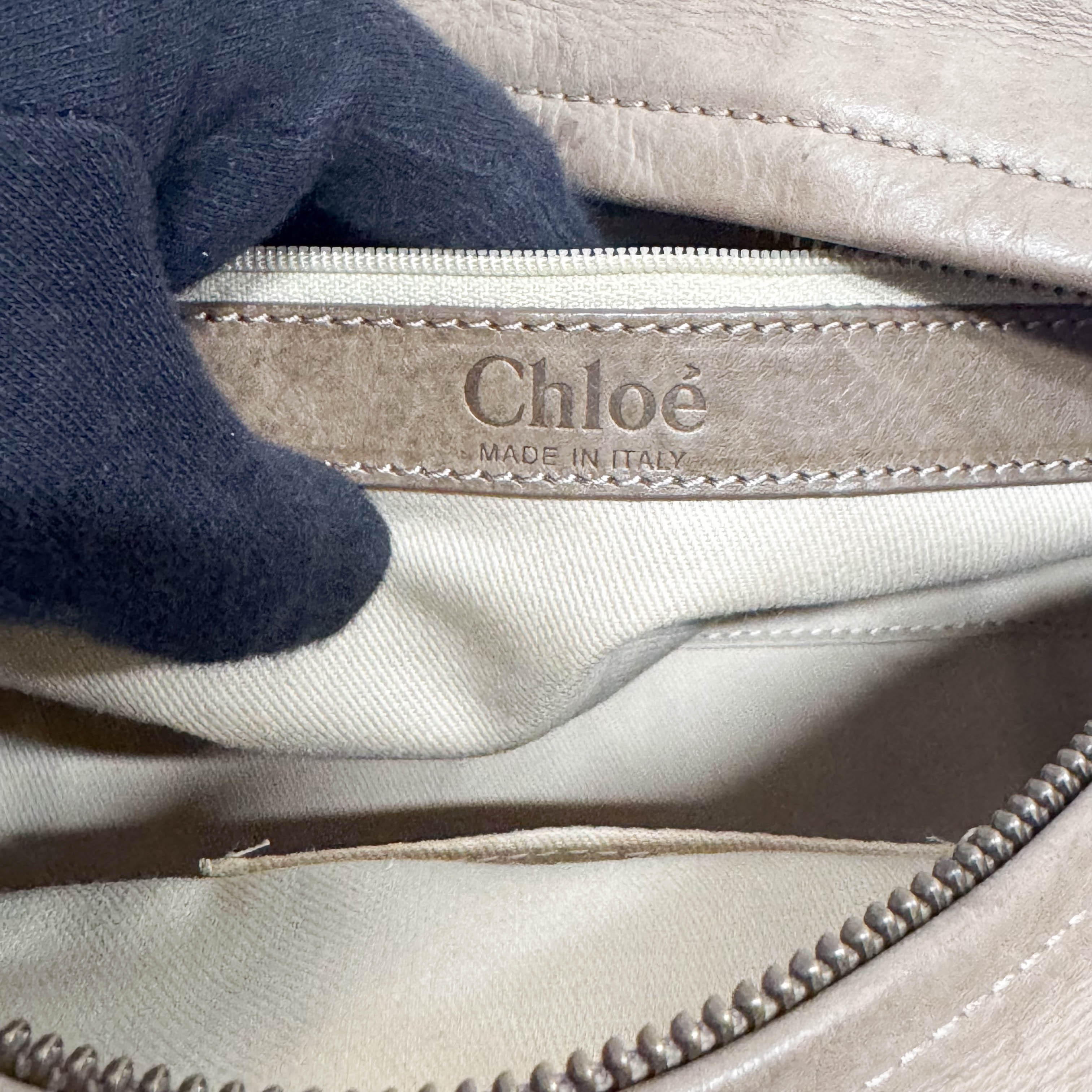 Silverado Beige Python Embossed Leather Shoulder Bag