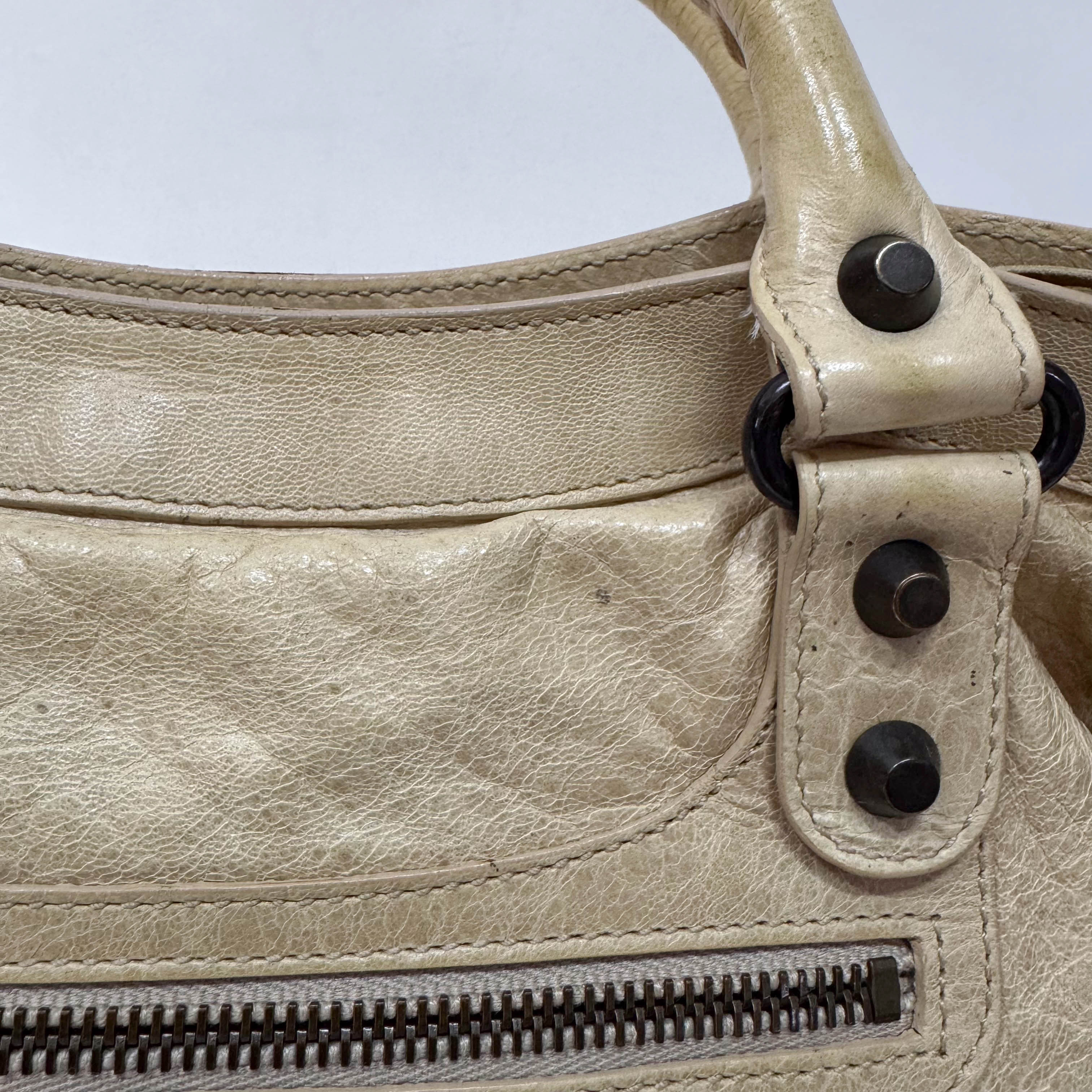 The City Green Leather Two Way Bag