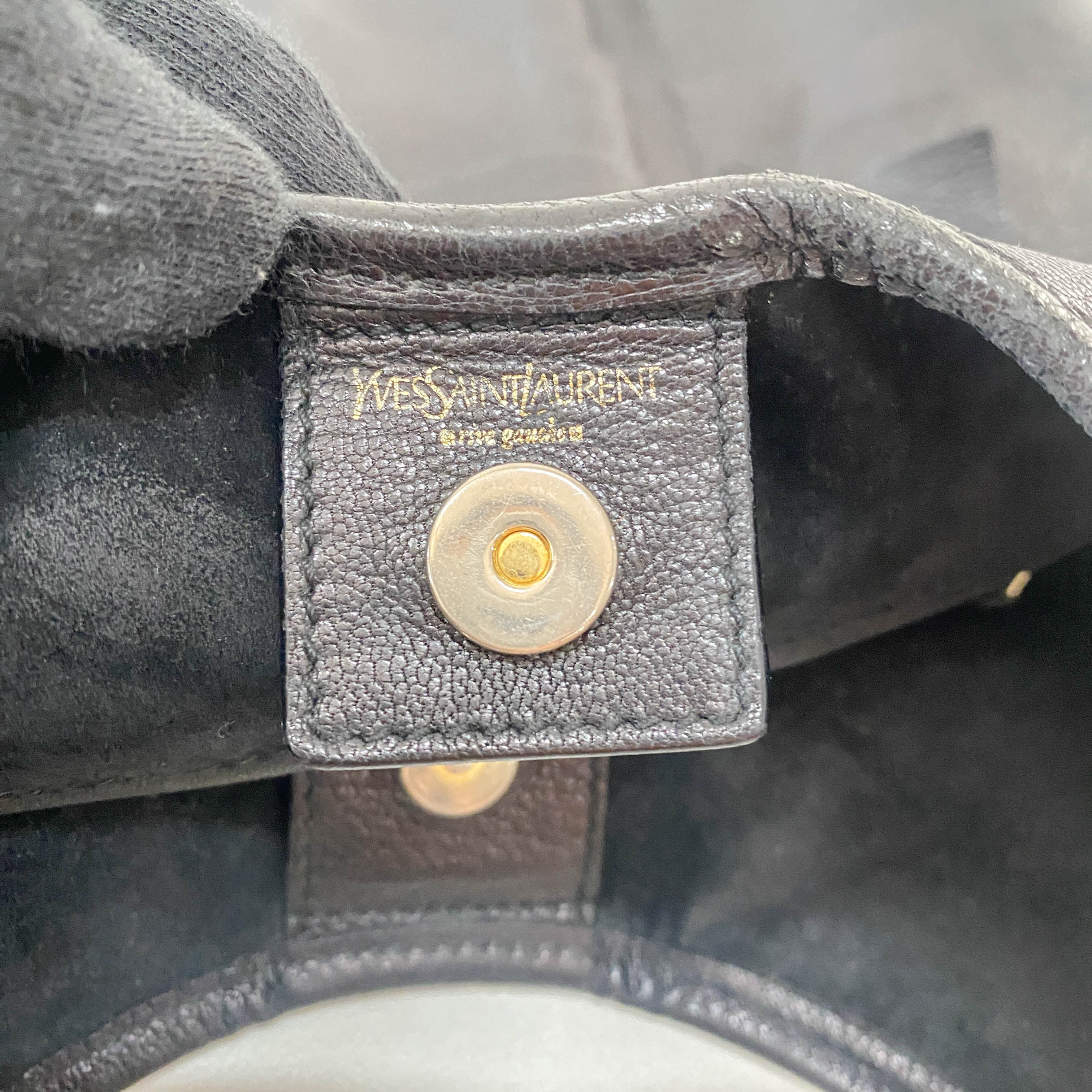 Saint Tropez Black Leather Shoulder Bag