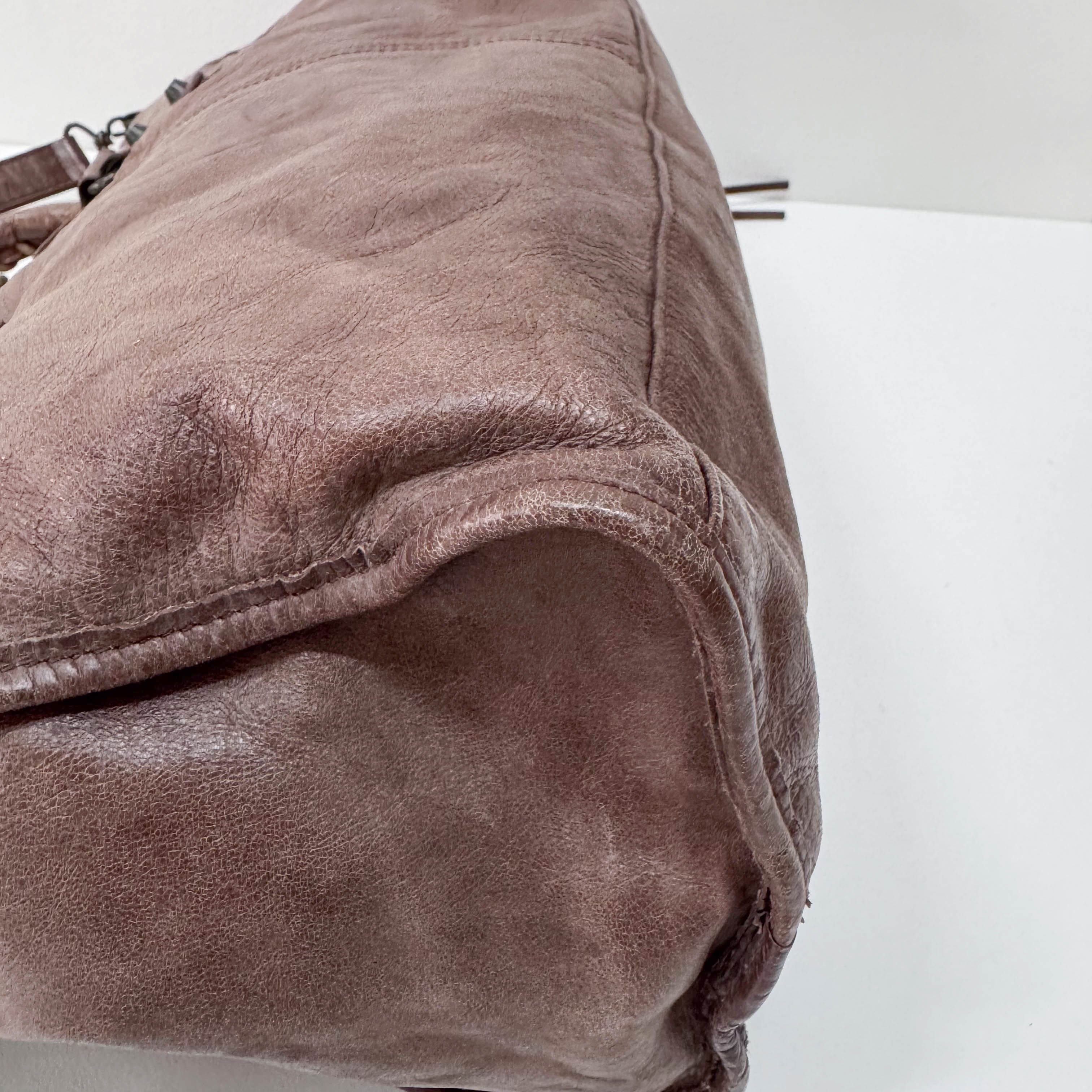 Part-Time Brown Calfskin Leather Two Way Bag