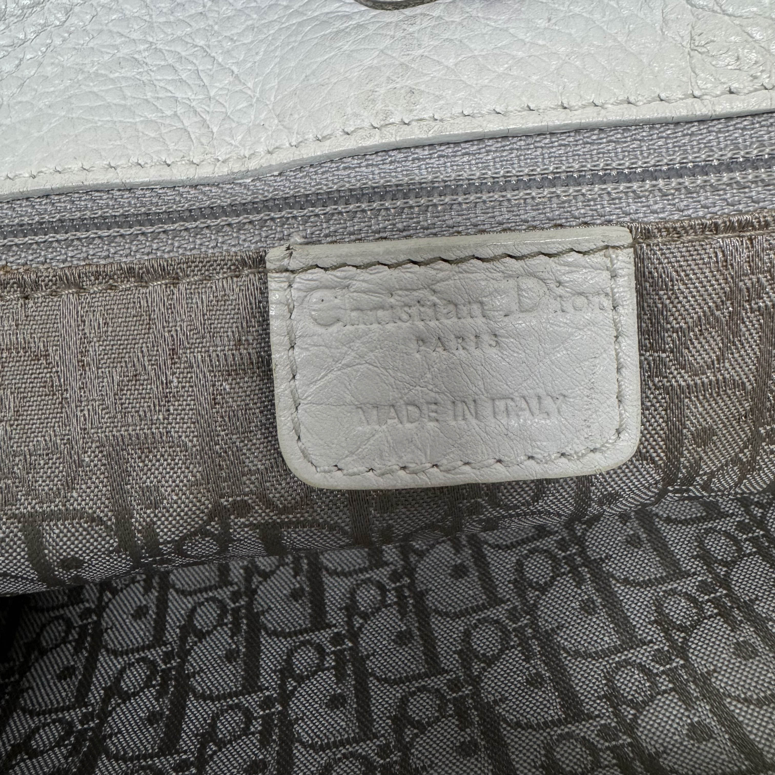 Gaucho White Leather Two Way Bag