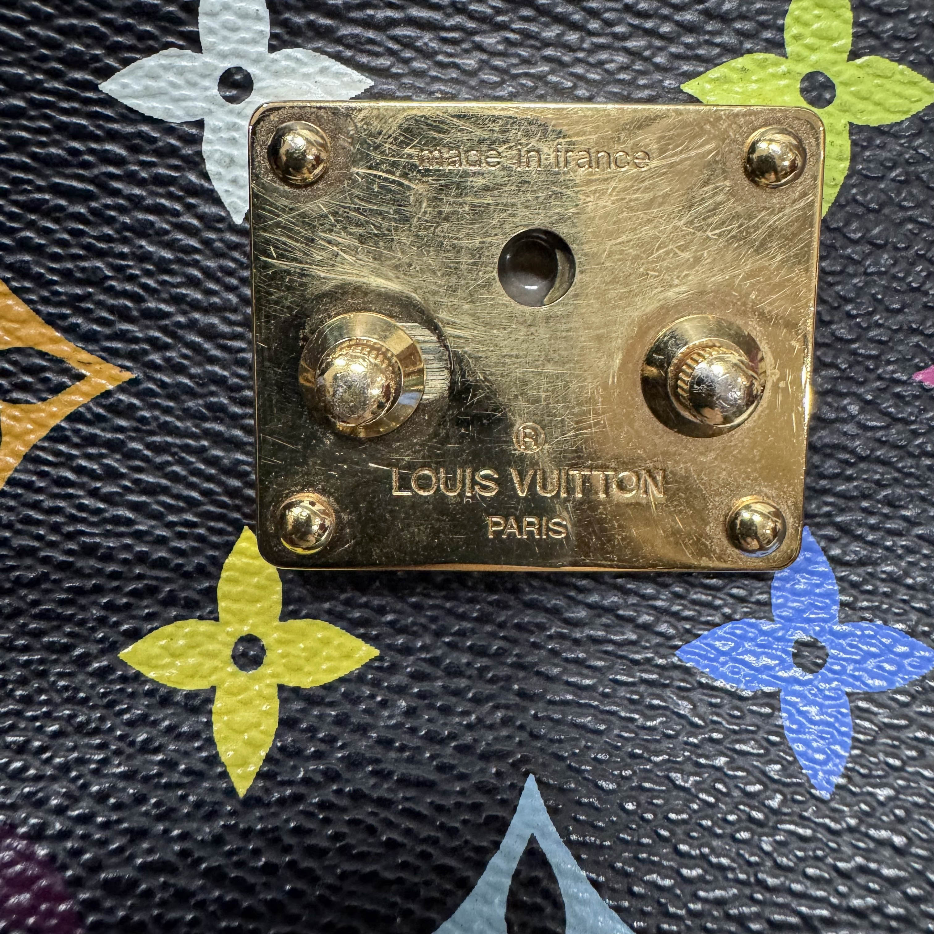 LV × Takashi Murakami Black Multi Colour Sologne Crossbody Bag