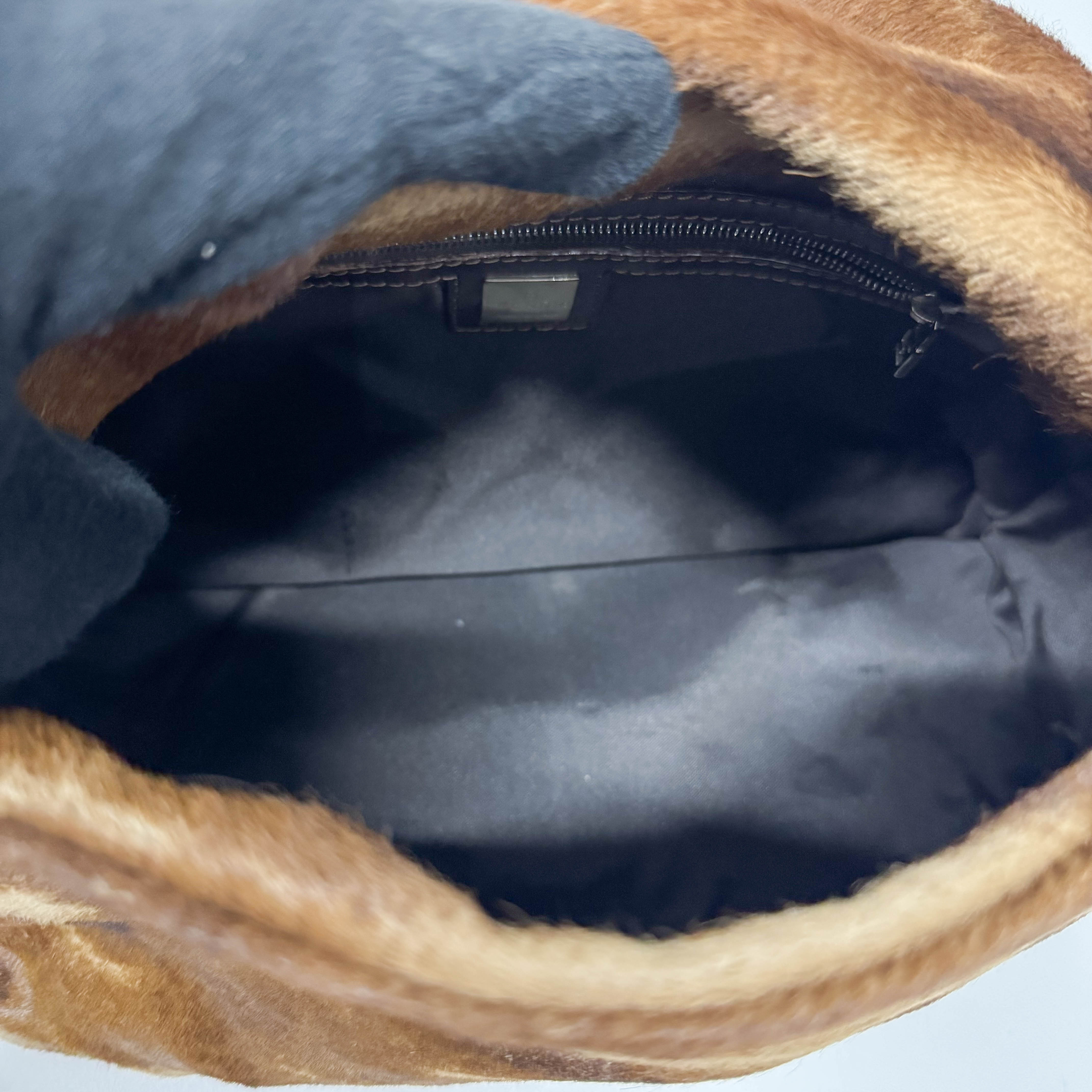 Baguette Brown Pony Hair Shoulder Bag