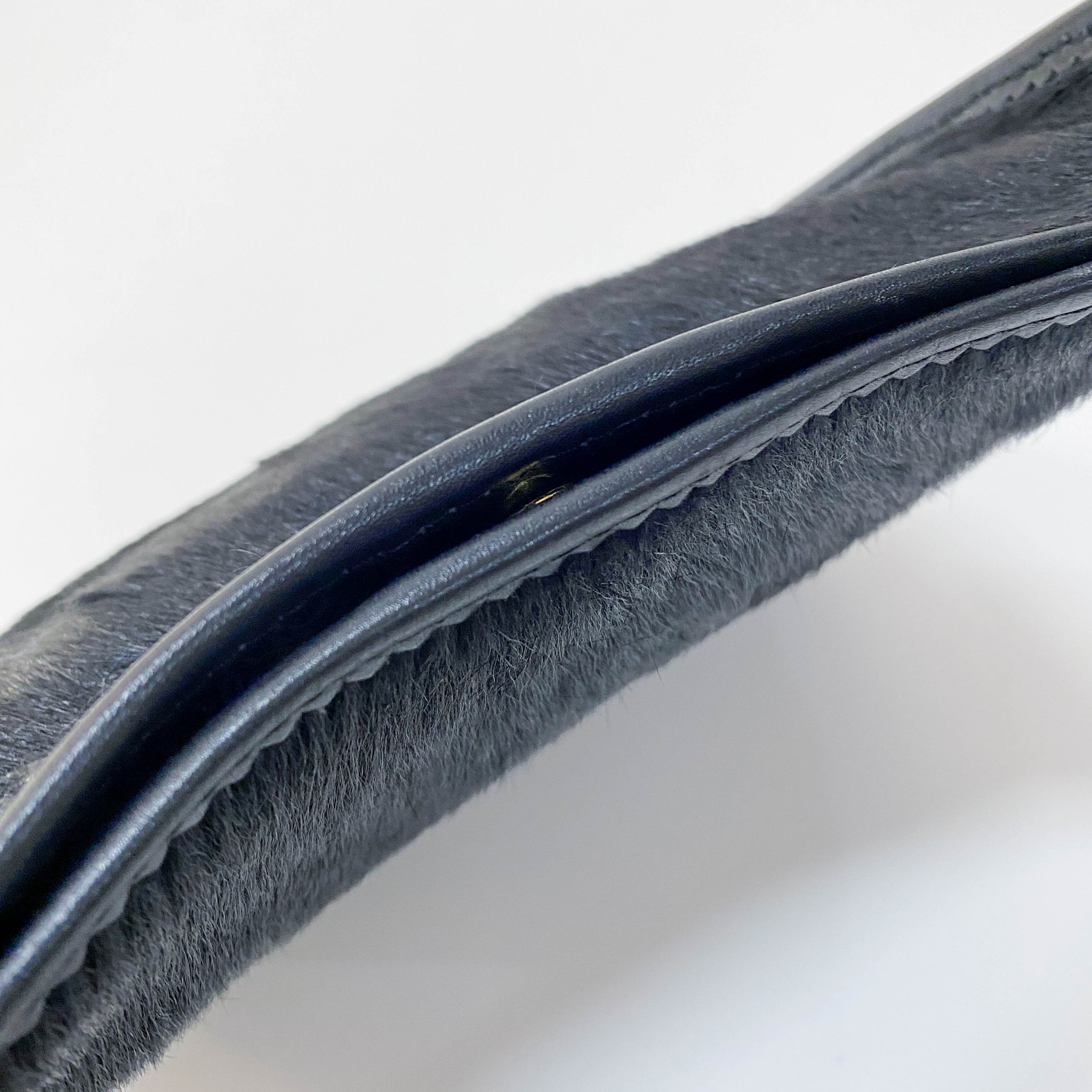 Black Pony Hair Shoulder Bag