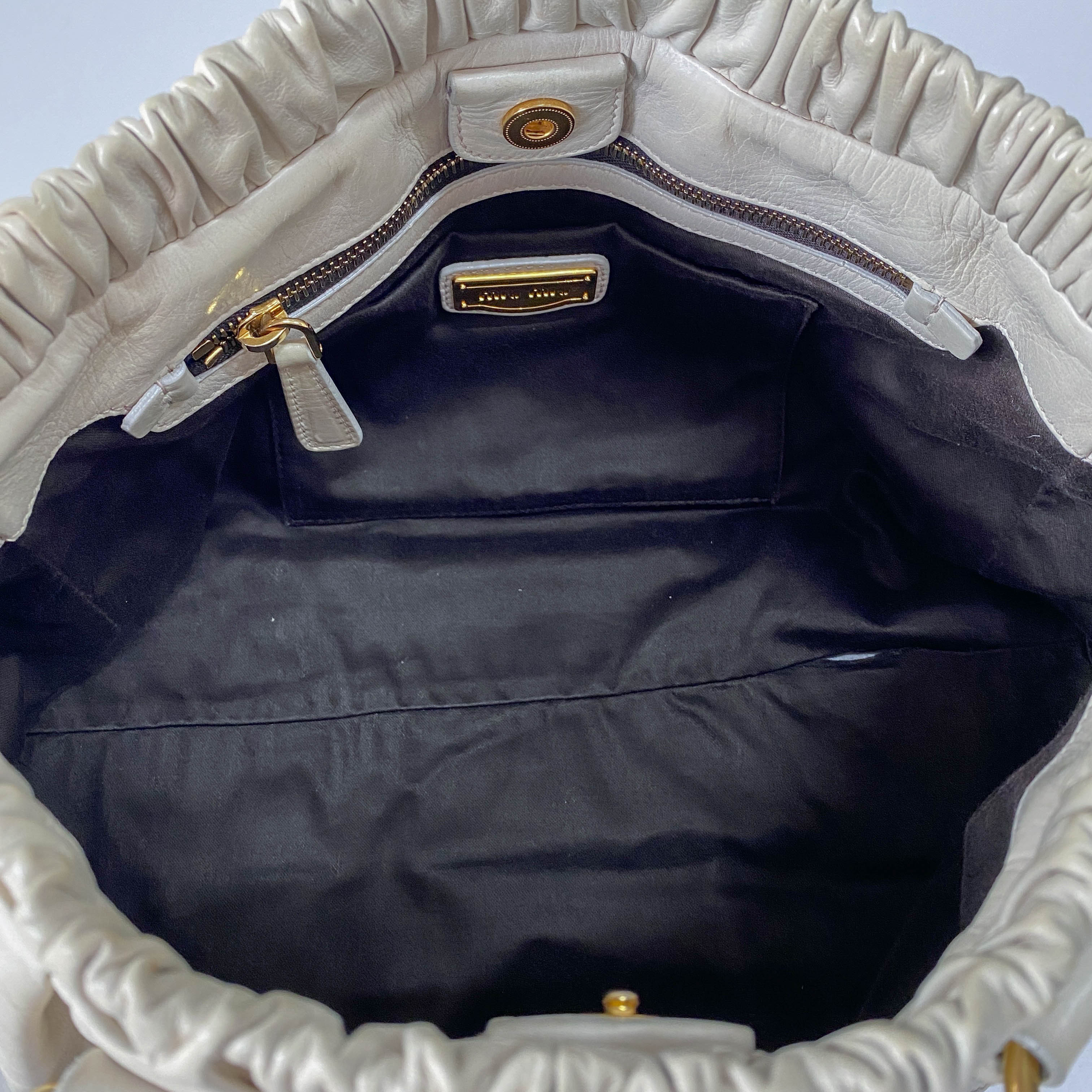 Vitello Light Green Calfskin Leather Two Way Bag